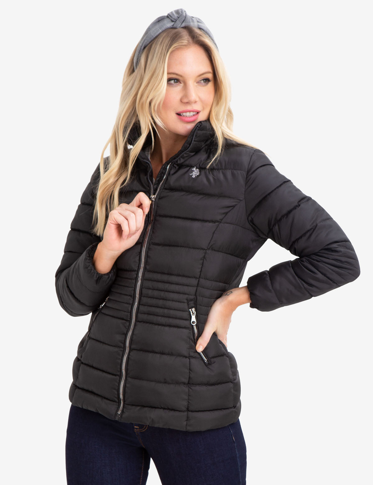 Long Puffer Jacket for Women - Waterproof Winter Coat with Zippered Pockets