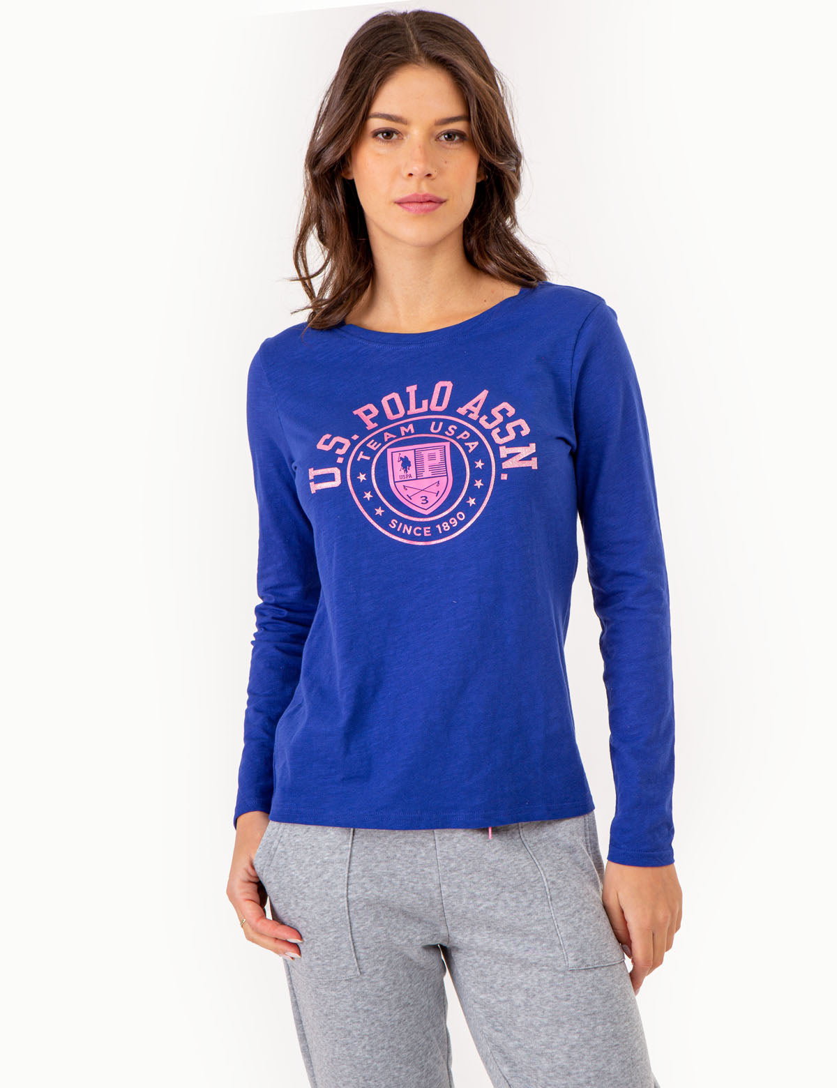 Men's Long Sleeve Arch Print T-Shirt - Graphic Tee