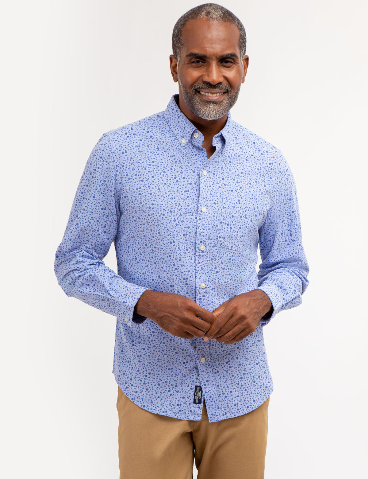 Floral Print Long Sleeve Shirt – Discharged Design