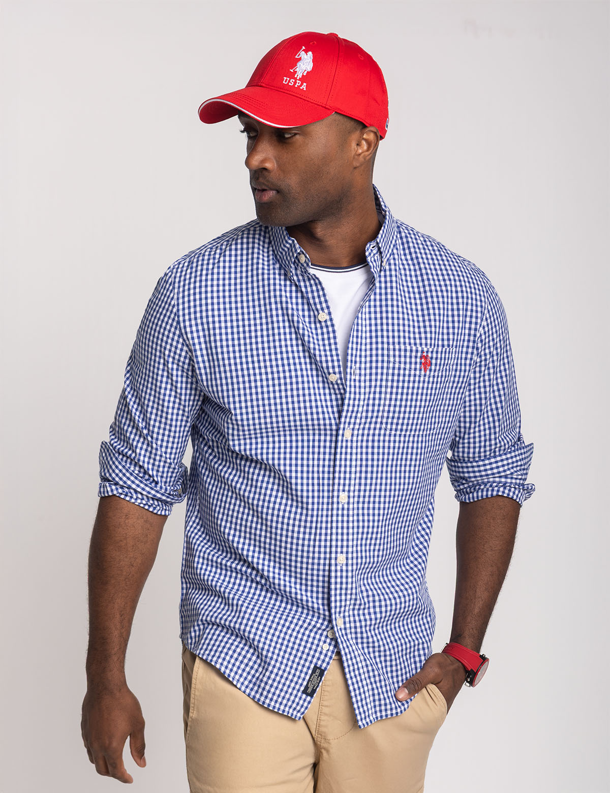 Men's Long Sleeve Gingham Shirt - Yarn Dye Poplin