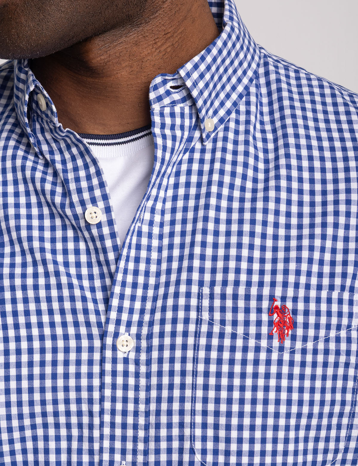 Men's Long Sleeve Gingham Shirt - Yarn Dye Poplin