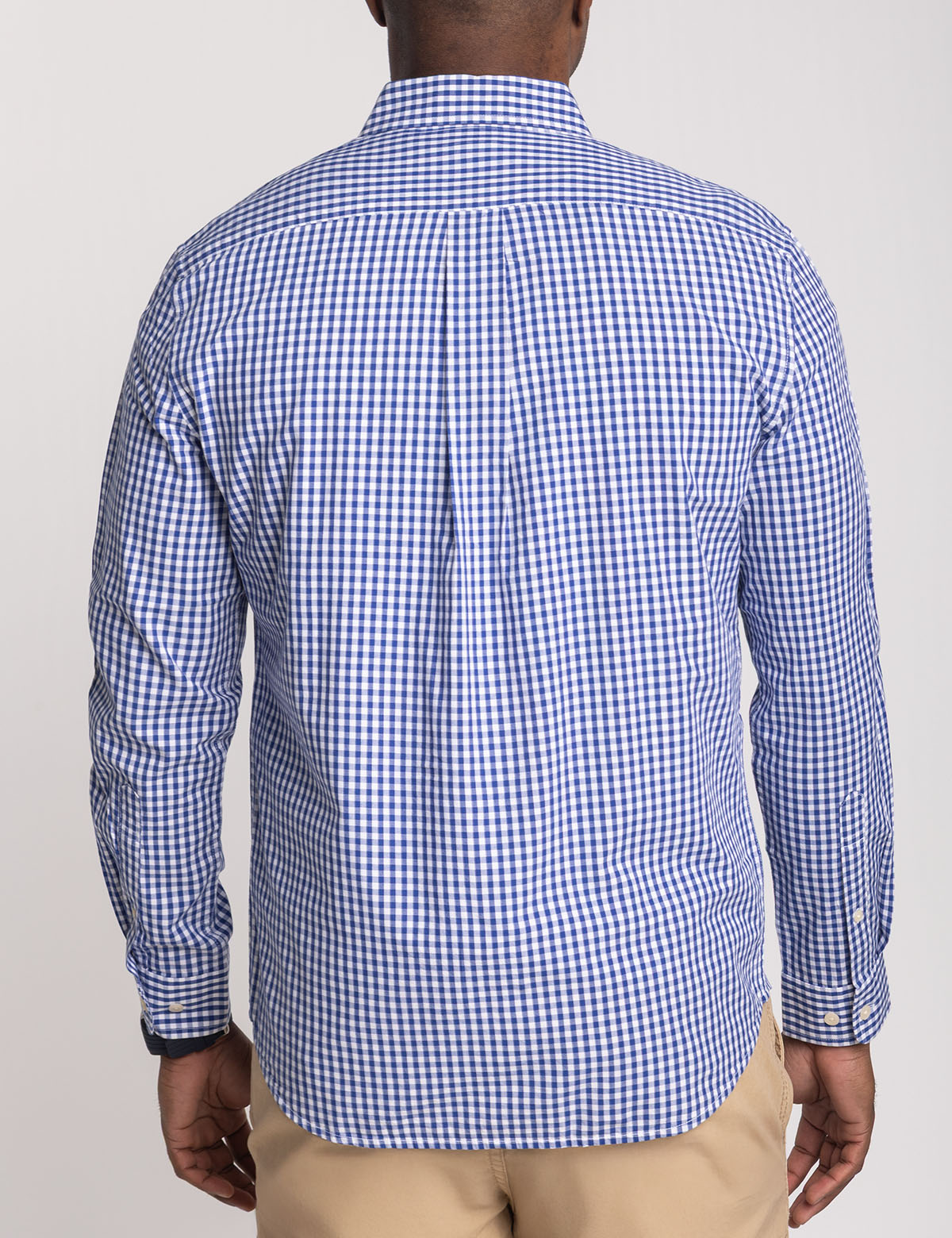 Men's Long Sleeve Gingham Shirt - Yarn Dye Poplin