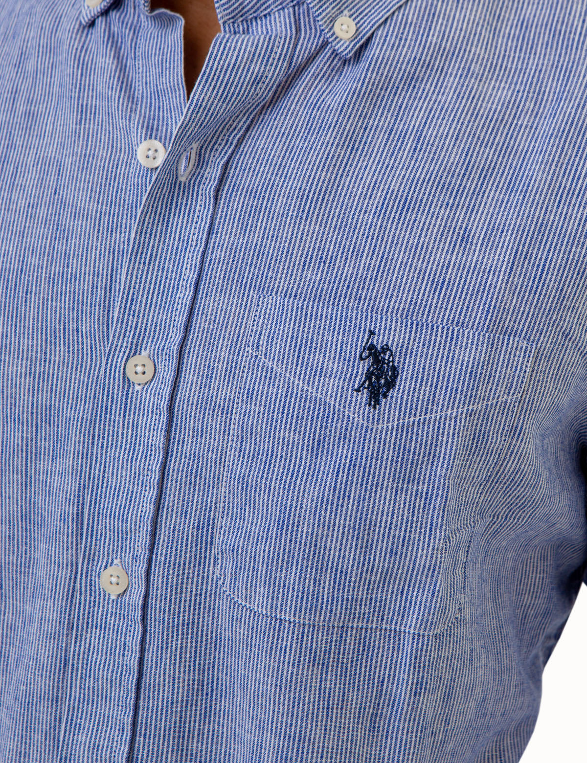 Linen Striped Long Sleeve Shirt - Yarn Dyed Casual Wear