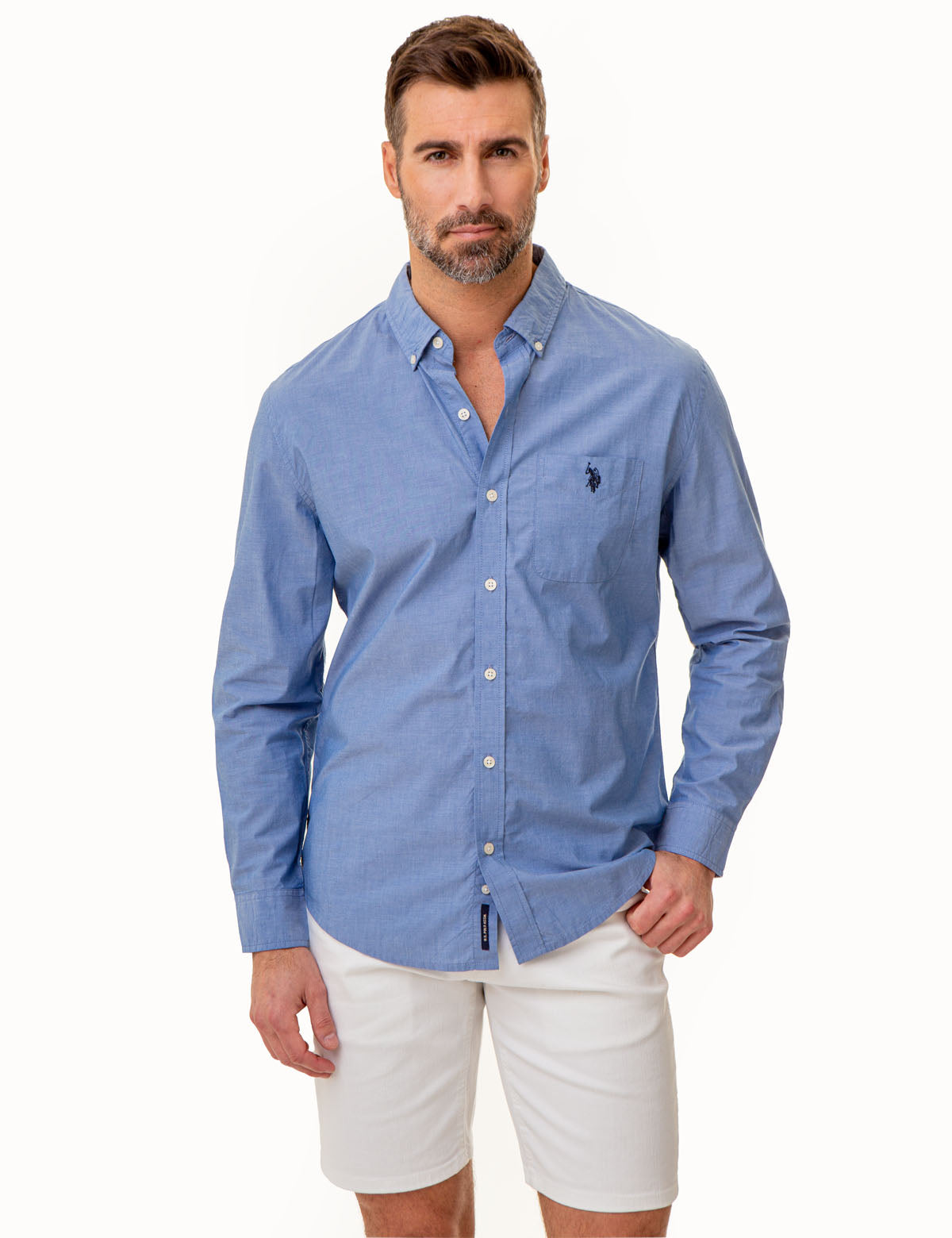 Men's Long Sleeve Madras Woven Shirt – Casual Plaid Button-Up