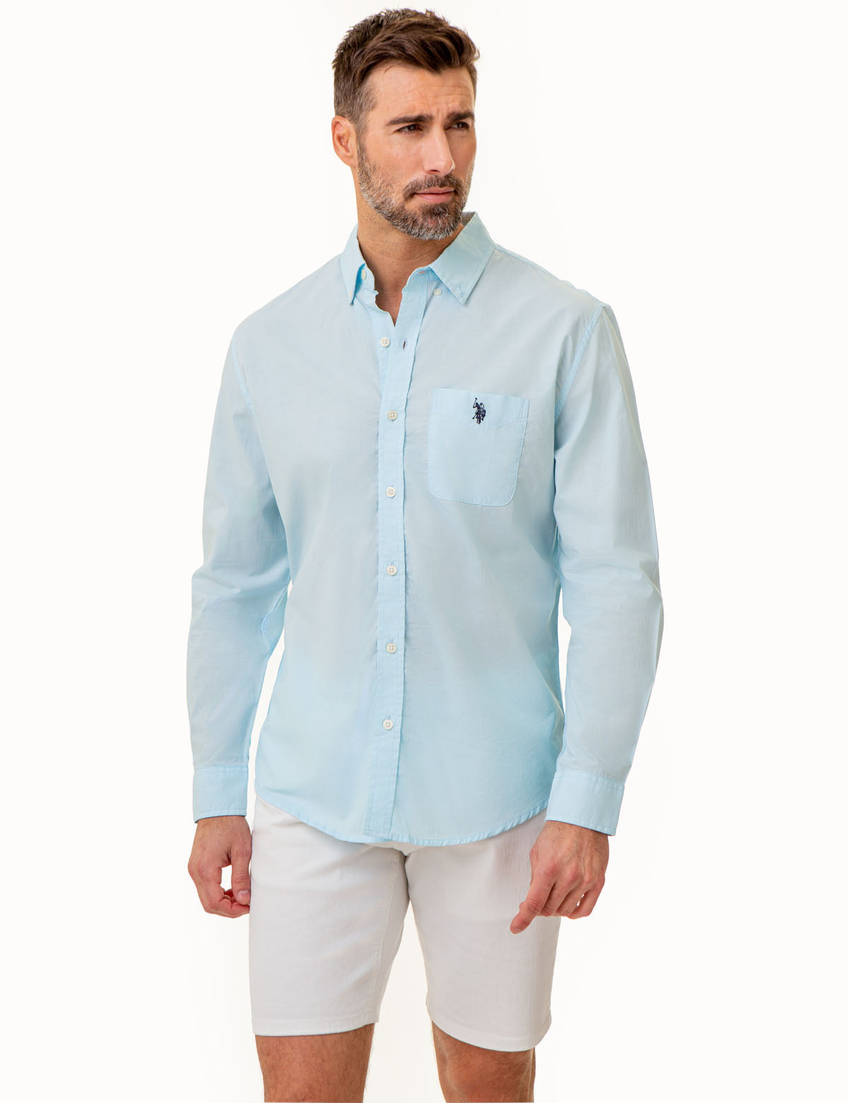 Men's Long Sleeve Madras Woven Shirt – Casual Plaid Button-Up