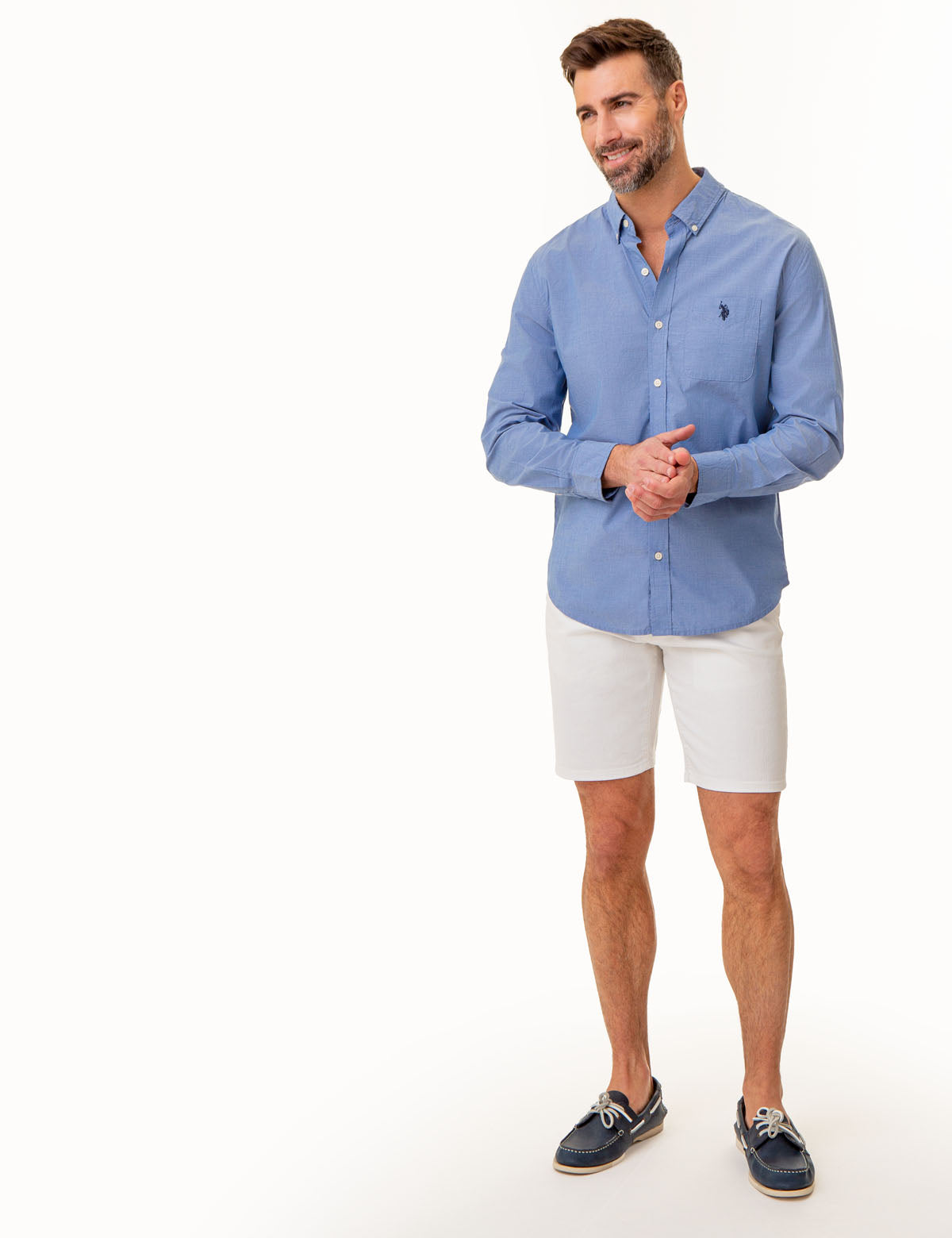 Men's Long Sleeve Madras Woven Shirt – Casual Plaid Button-Up