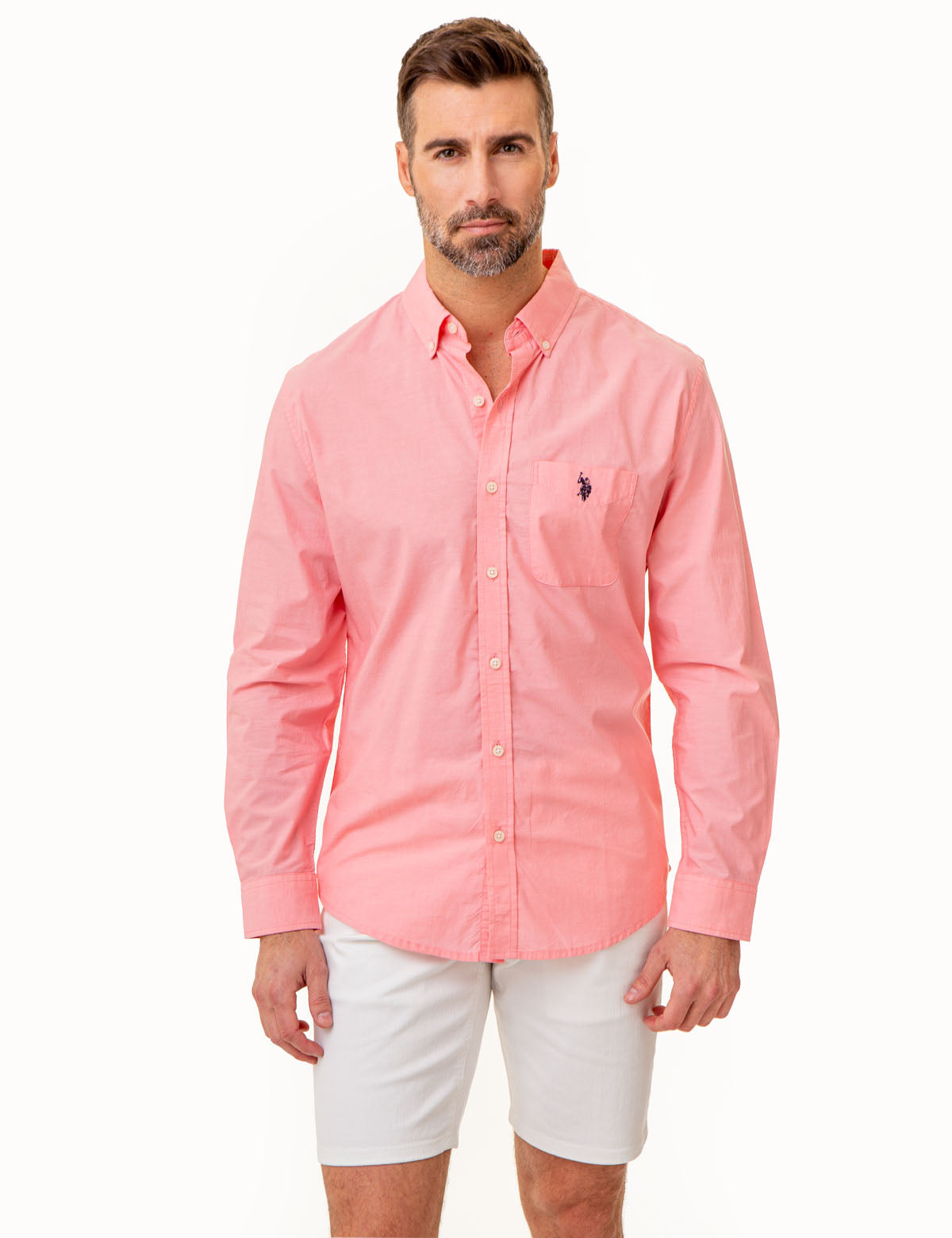 Men's Long Sleeve Madras Woven Shirt – Casual Plaid Button-Up