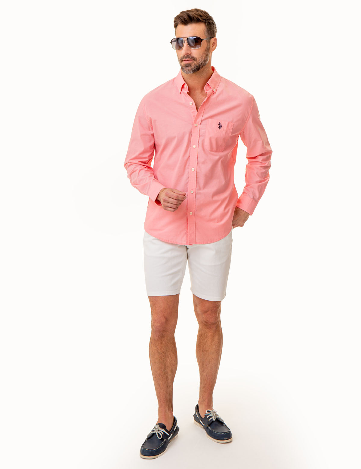 Men's Long Sleeve Madras Woven Shirt – Casual Plaid Button-Up