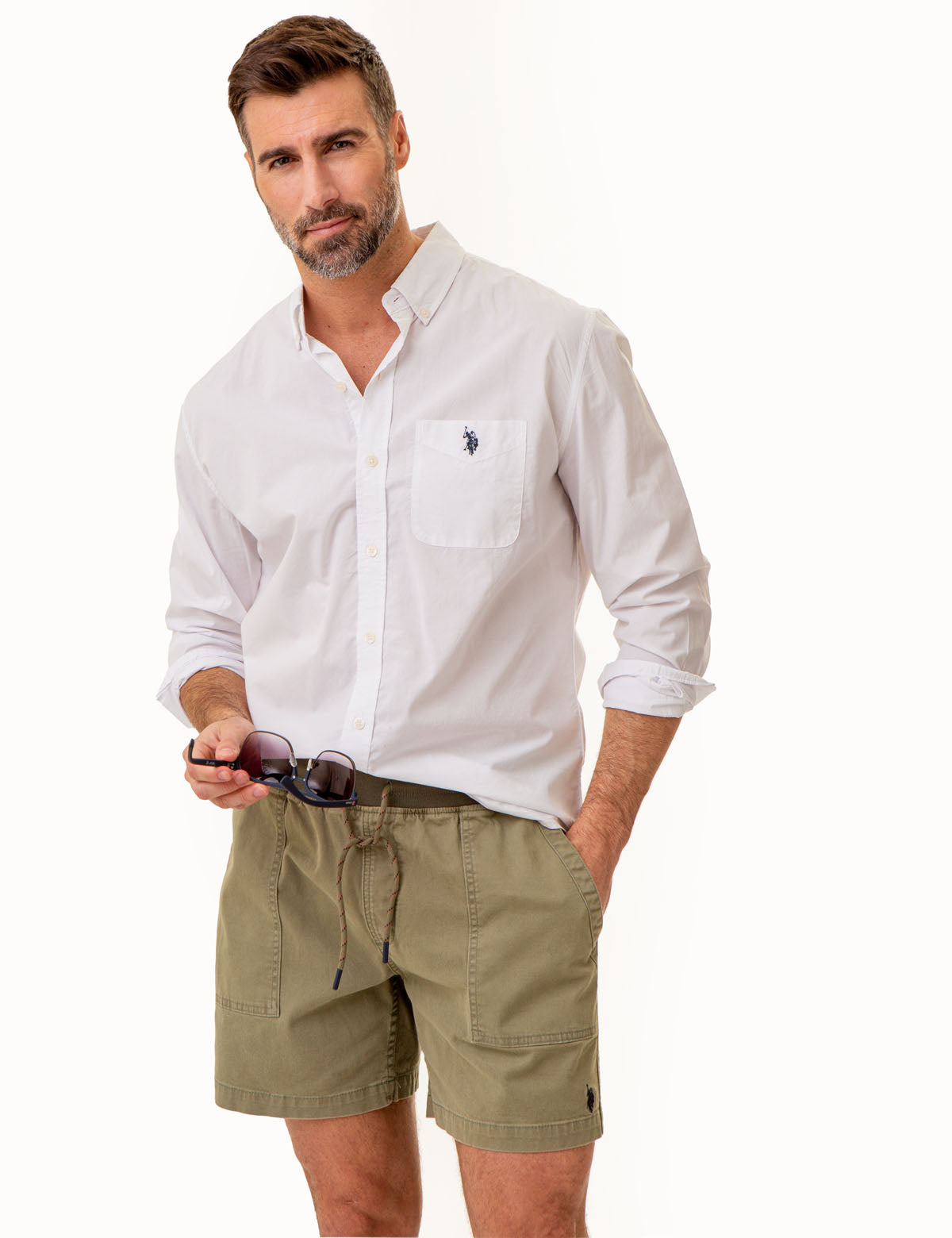 Men's Long Sleeve Madras Woven Shirt – Casual Plaid Button-Up