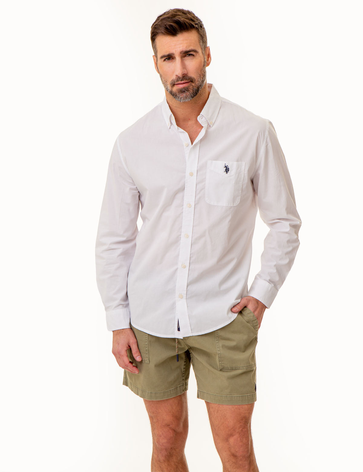 Men's Long Sleeve Madras Woven Shirt – Casual Plaid Button-Up