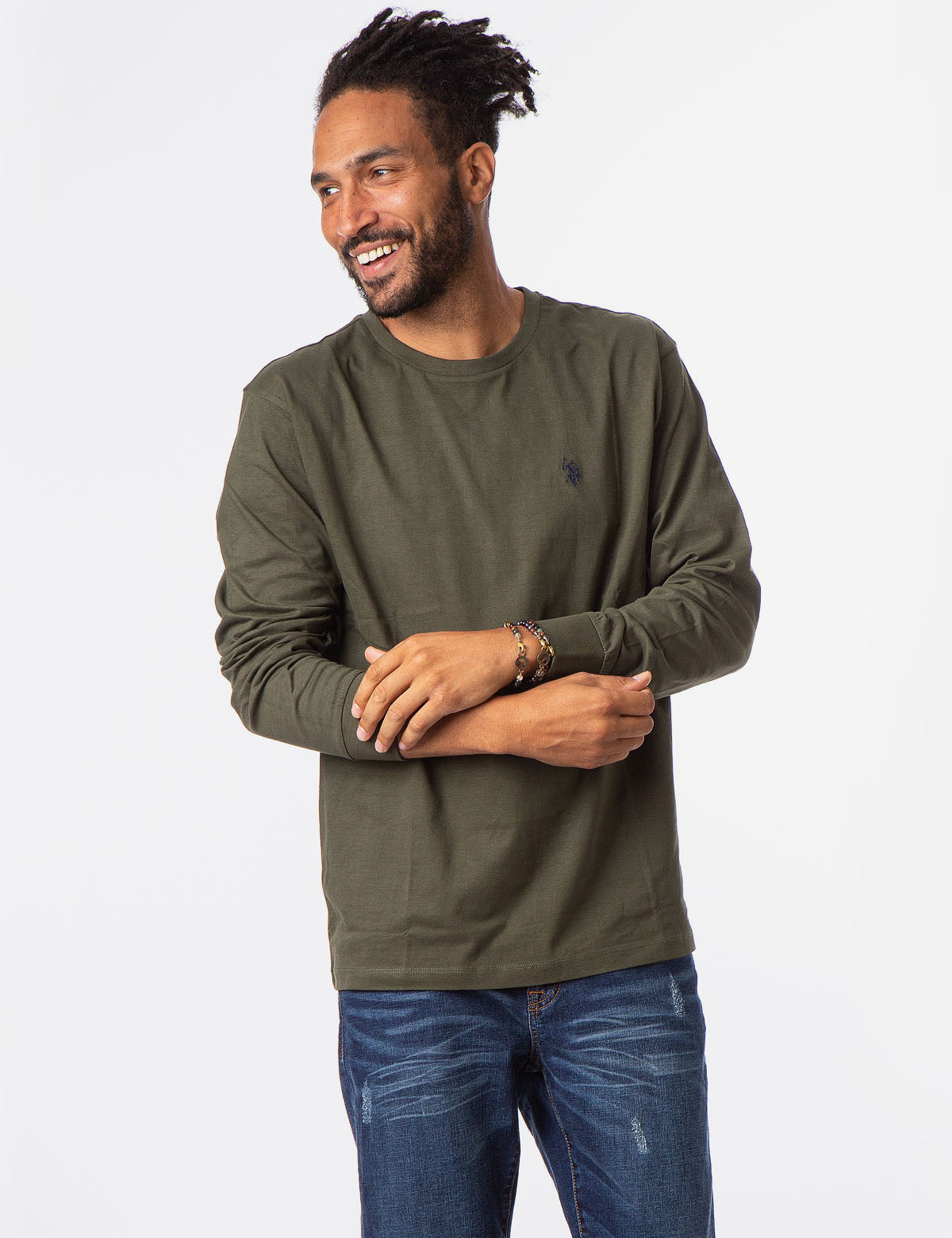 Men's Long Sleeve Solid Color T-Shirt - Casual Basic Tee