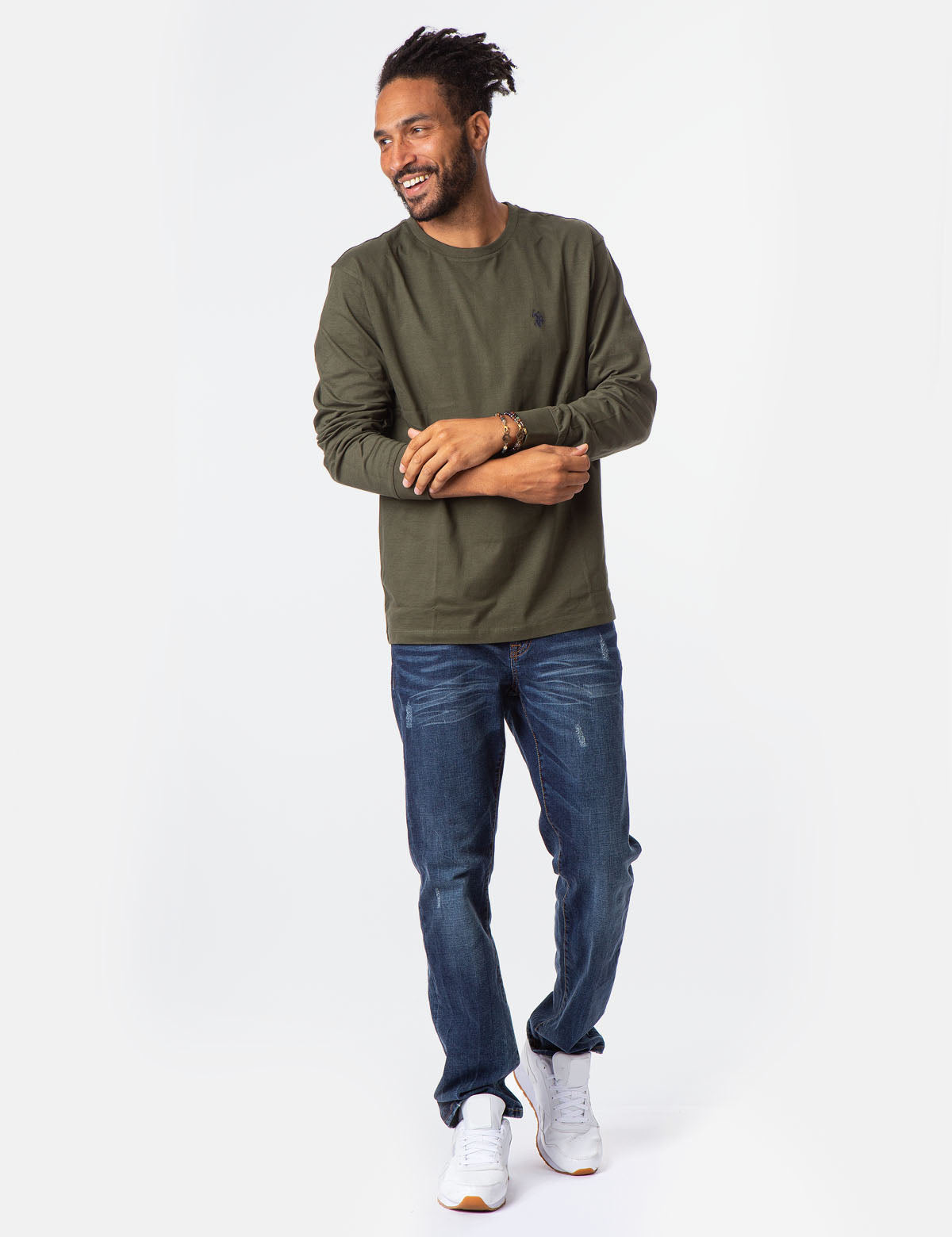 Men's Long Sleeve Solid Color T-Shirt - Casual Basic Tee