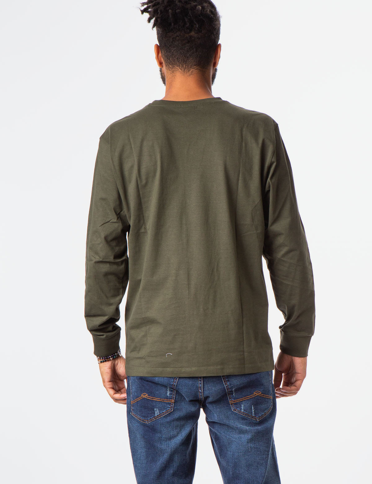 Men's Long Sleeve Solid Color T-Shirt - Casual Basic Tee