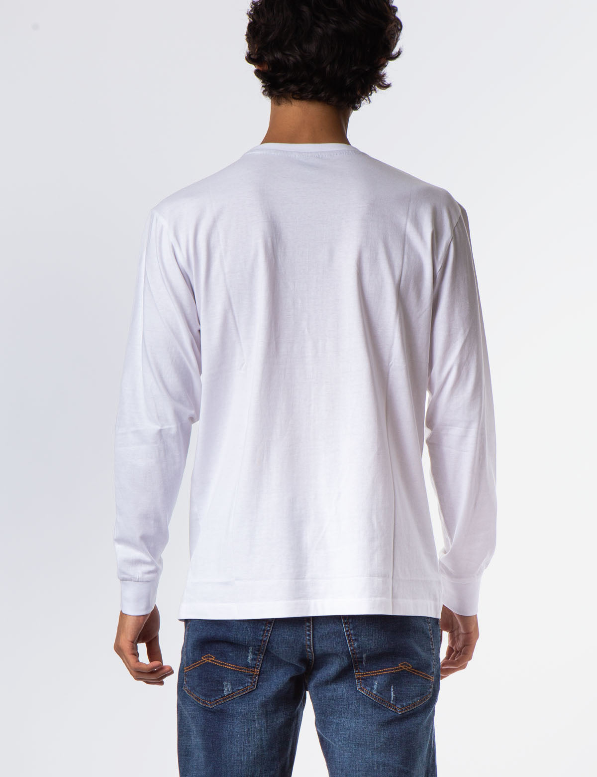 Men's Long Sleeve Solid Color T-Shirt - Casual Basic Tee