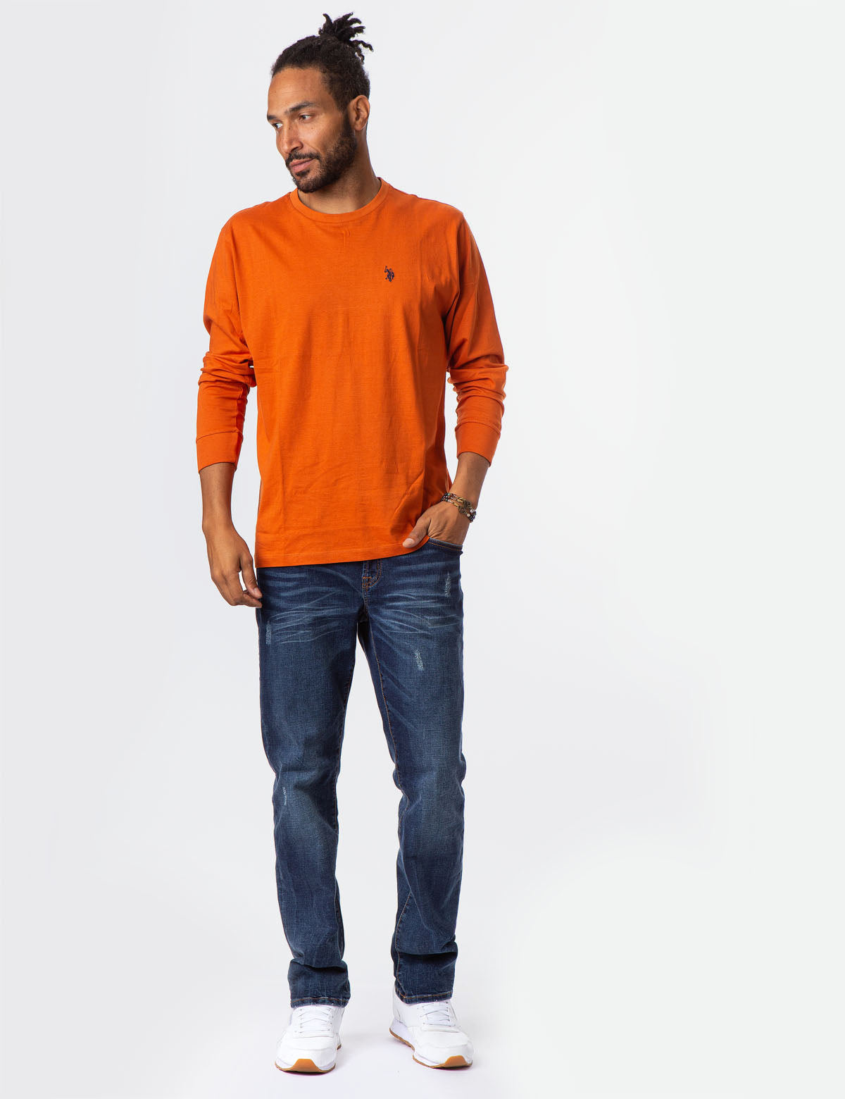 Men's Long Sleeve Solid Color T-Shirt - Casual Basic Tee
