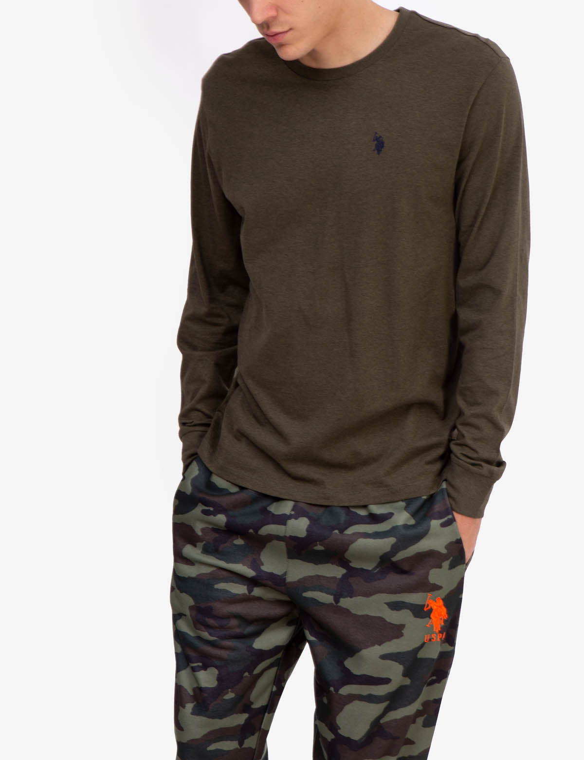 Men's Long Sleeve Solid Color T-Shirt - Casual Basic Tee