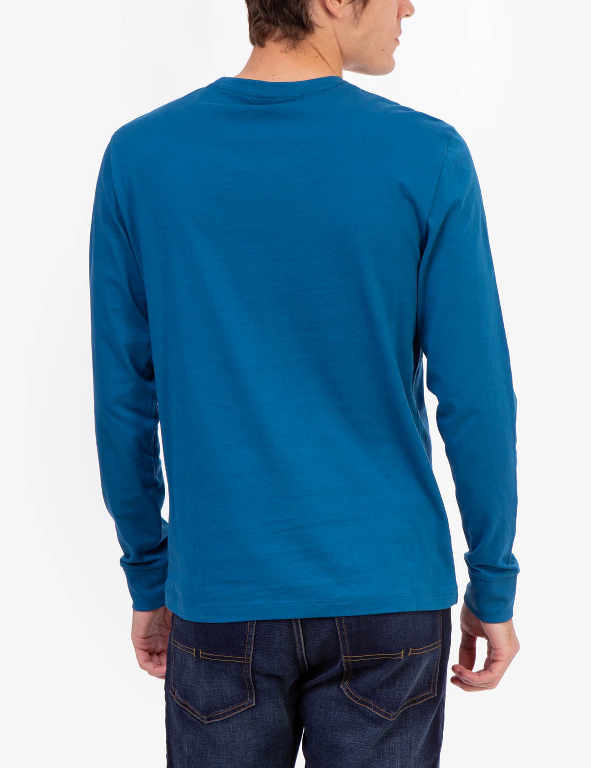 Men's Long Sleeve Solid Color T-Shirt - Casual Basic Tee