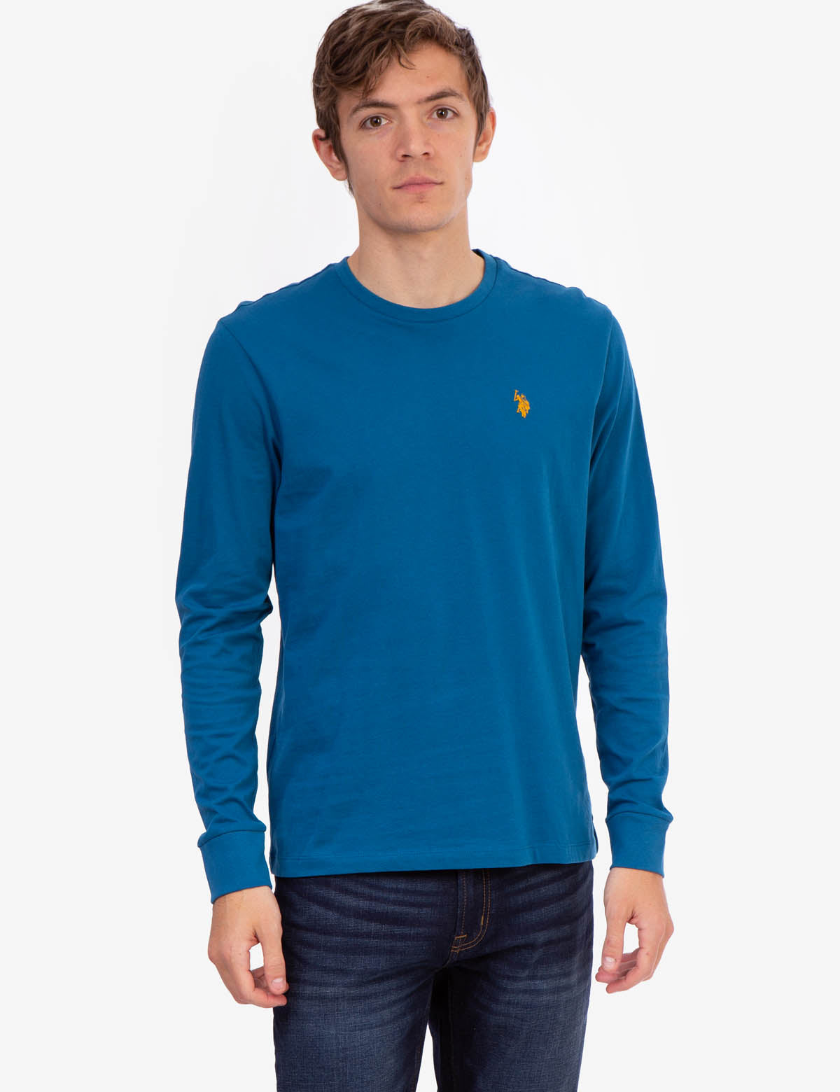 Men's Long Sleeve Solid Color T-Shirt - Casual Basic Tee