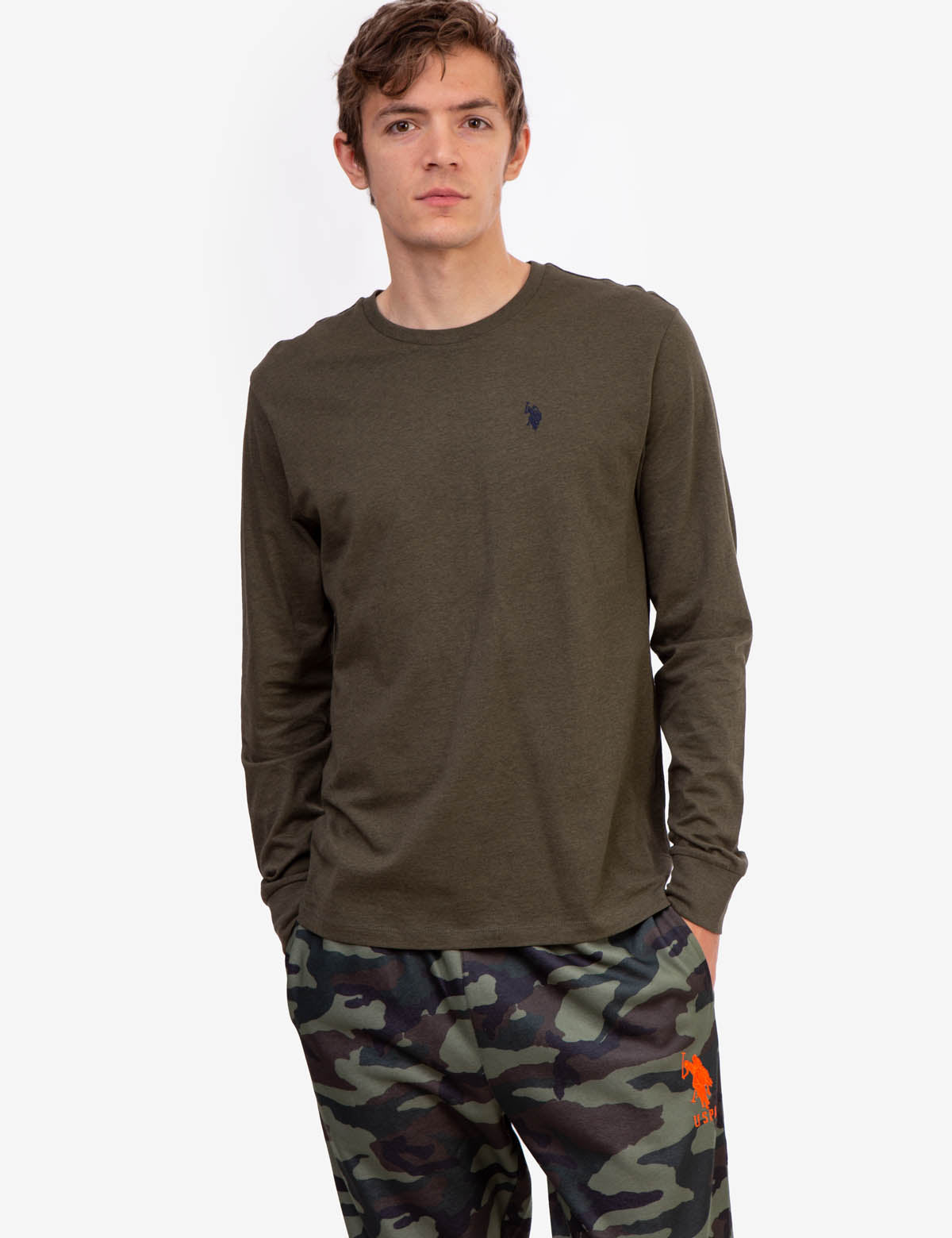 Men's Long Sleeve Solid Color T-Shirt - Casual Basic Tee