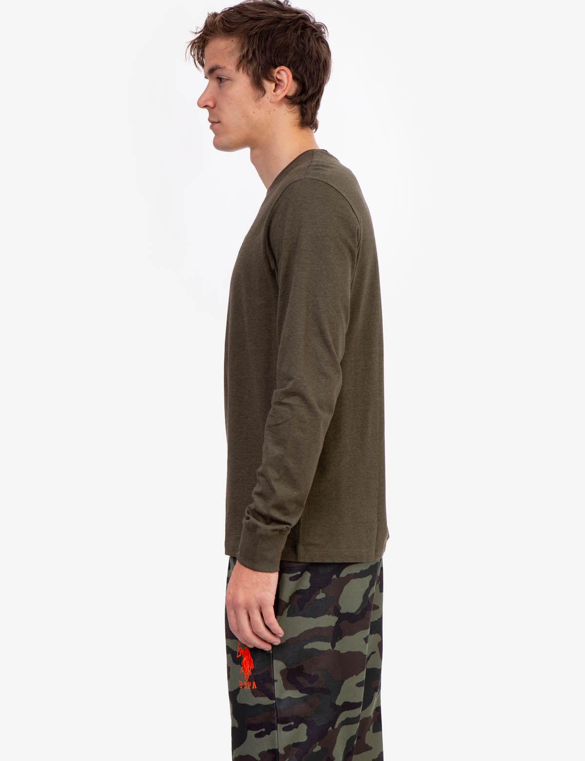 Men's Long Sleeve Solid Color T-Shirt - Casual Basic Tee