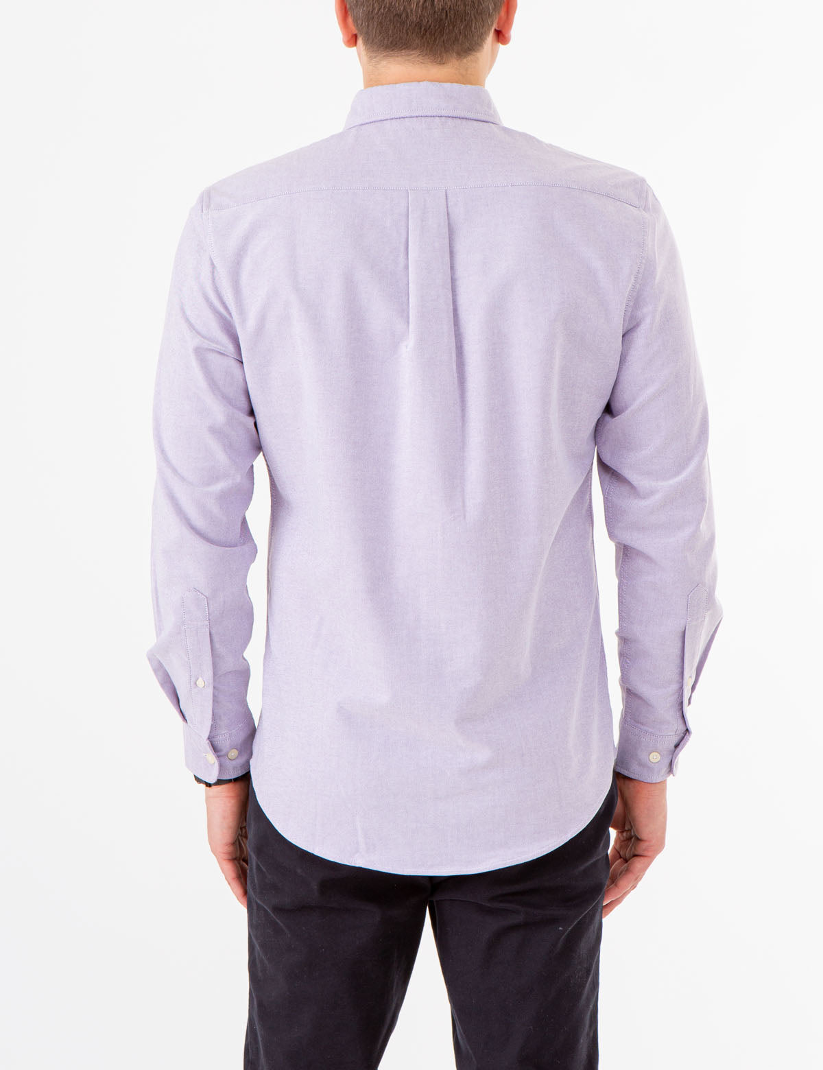 Men's Stretch Oxford Shirt - Long Sleeve Button-Up with Pocket