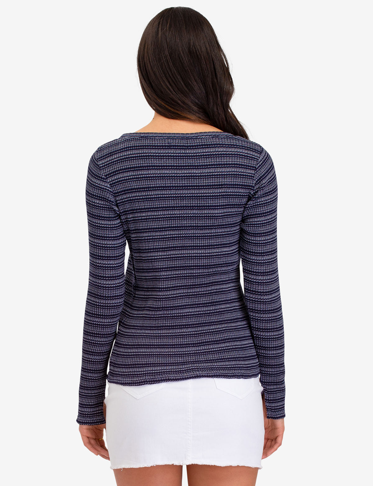 Women's Striped Cotton Long Sleeve Shirt