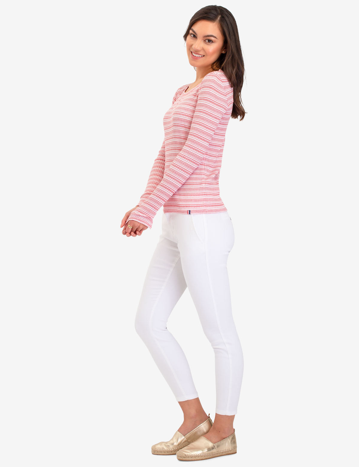 Women's Striped Cotton Long Sleeve Shirt
