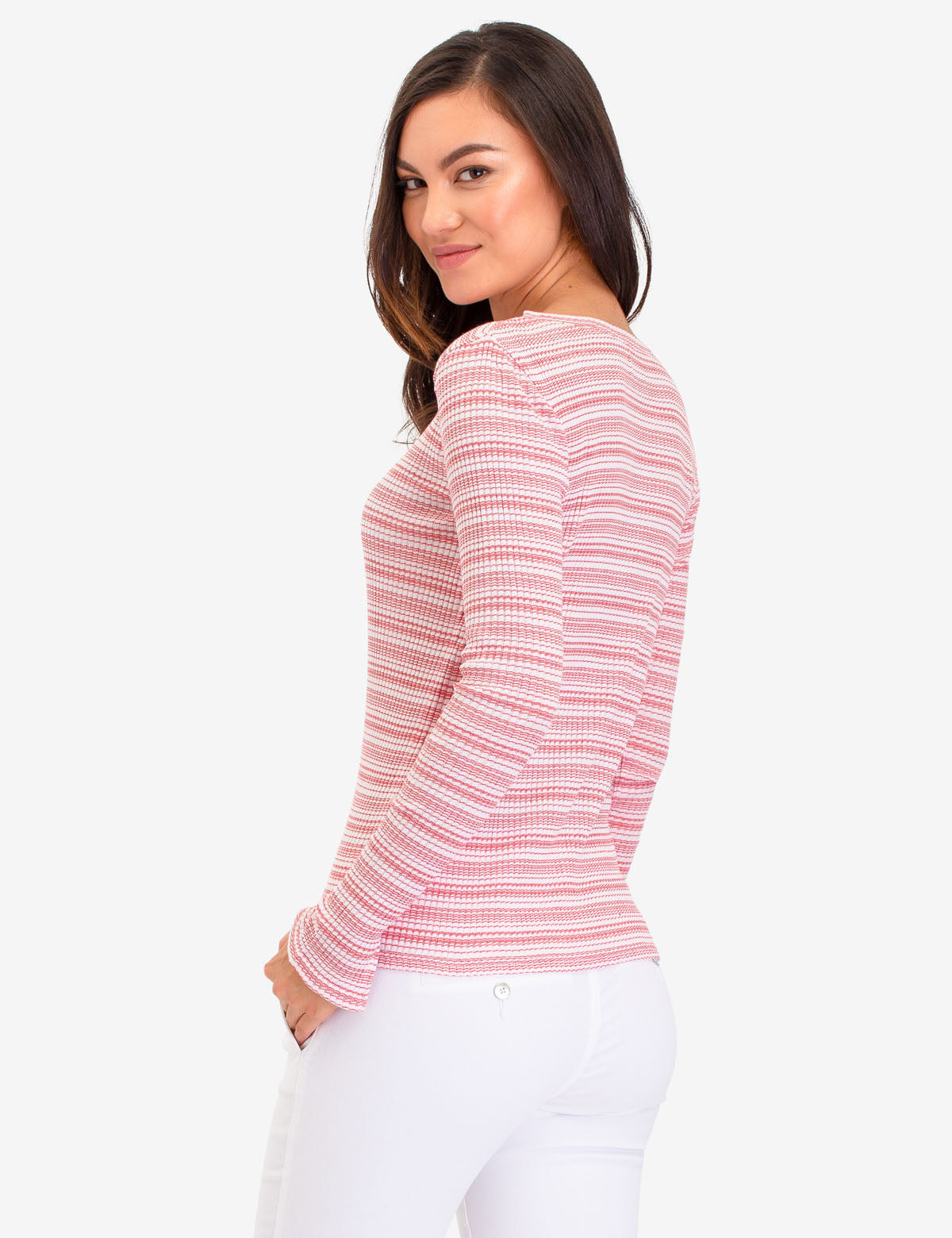 Women's Striped Cotton Long Sleeve Shirt