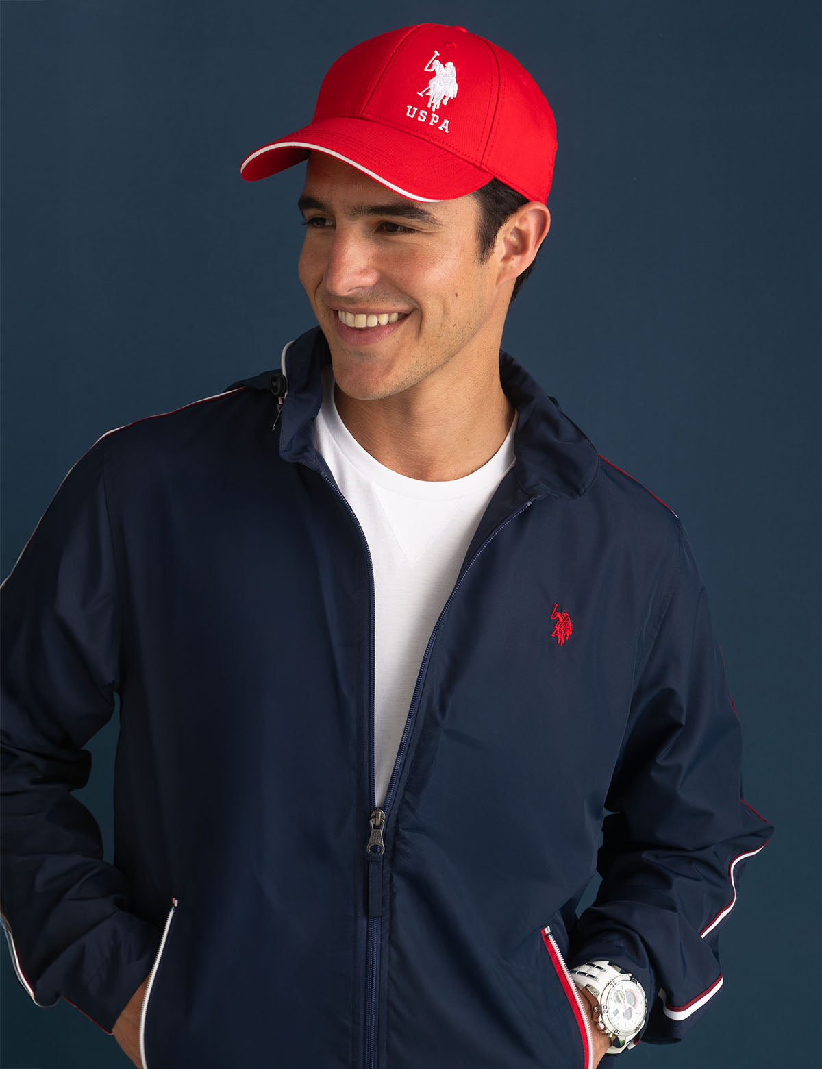 Men's Large Side Logo Baseball Cap - Adjustable Dad Hat
