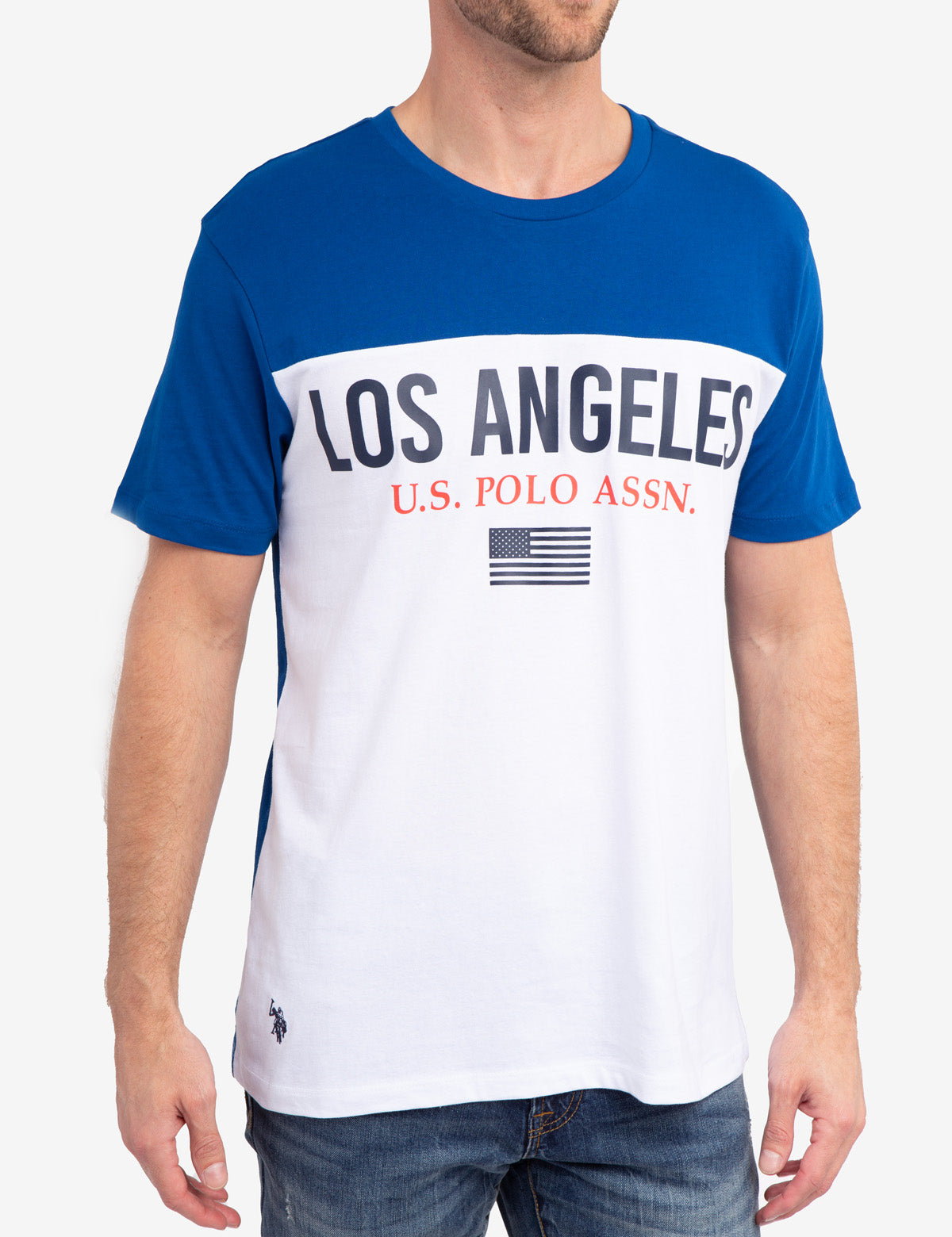 Los Angeles Colorblock Graphic T-Shirt with Embroidered Logo
