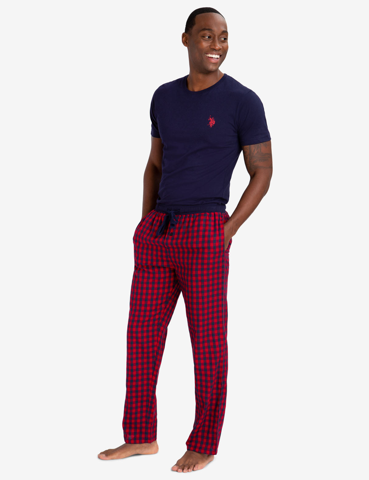 Comfortable Lounge Set: Tee & Logo Pants