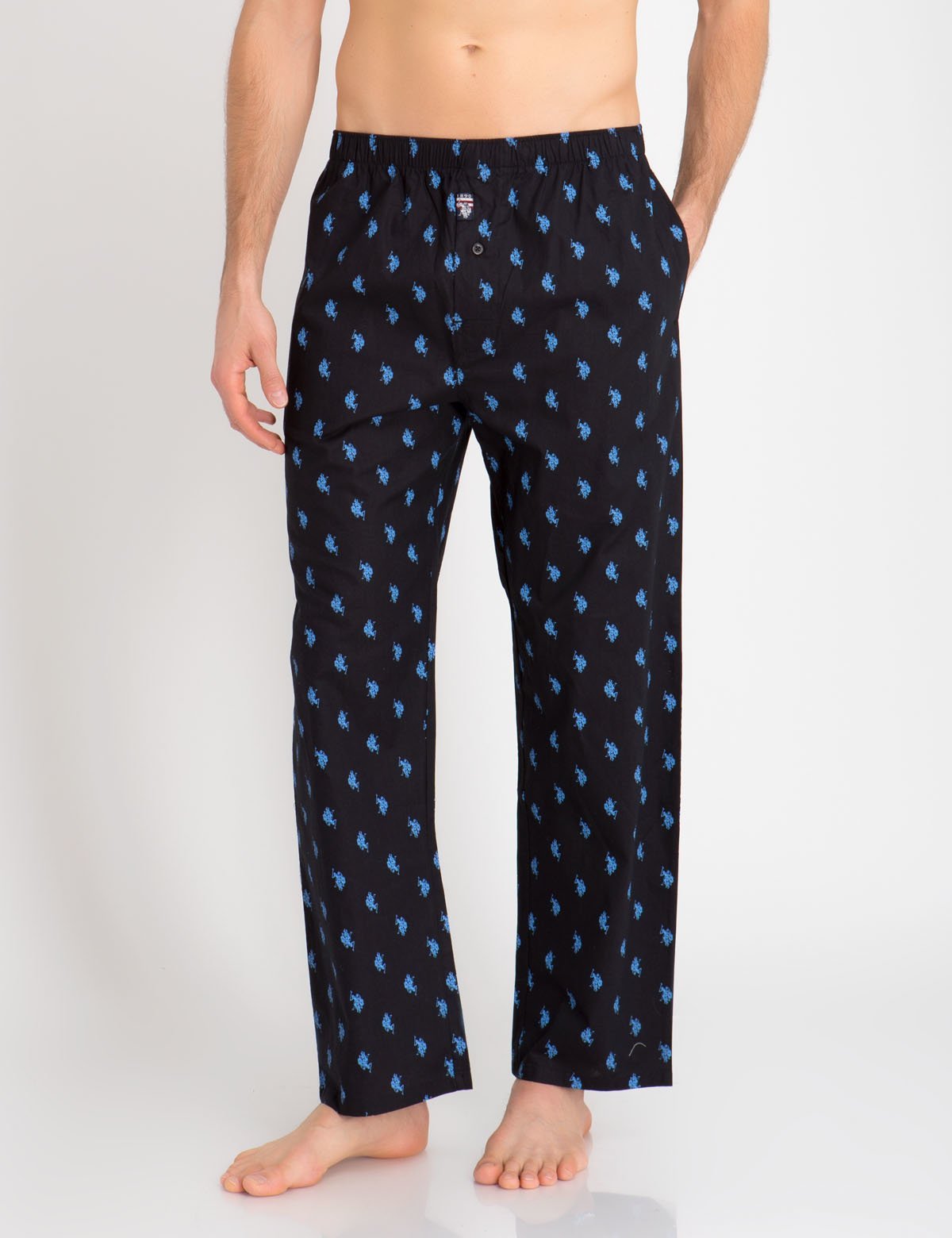 Men's Cotton Blend Lounge Pants with Elastic Waistband