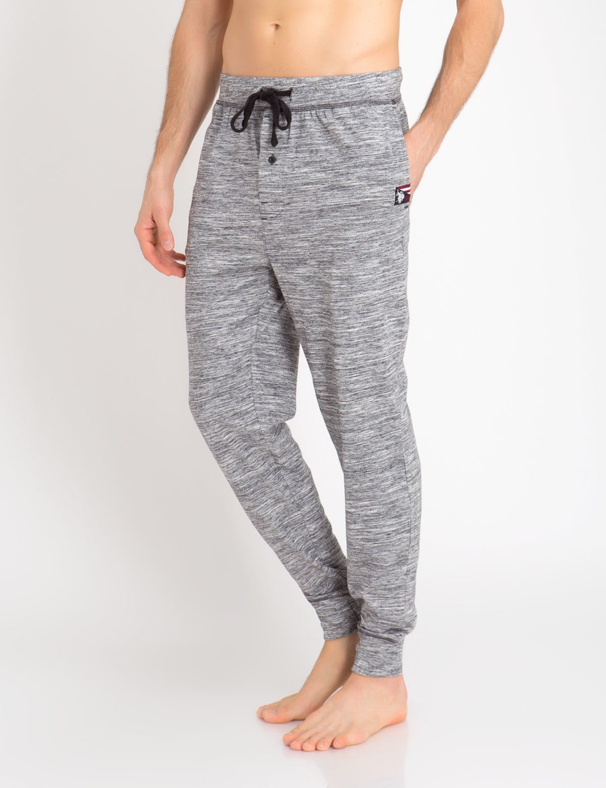Men's Cotton Blend Lounge Pants with Elastic Waistband