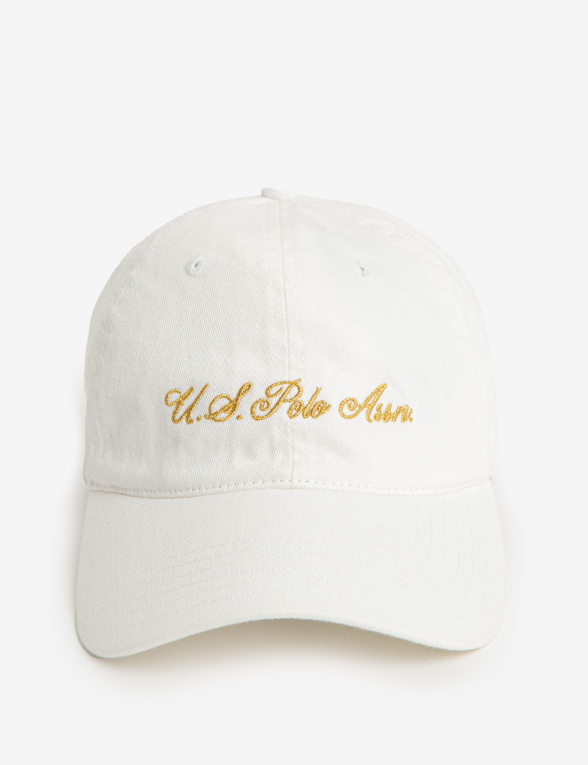 Lurex Embroidered Script Logo Baseball Cap