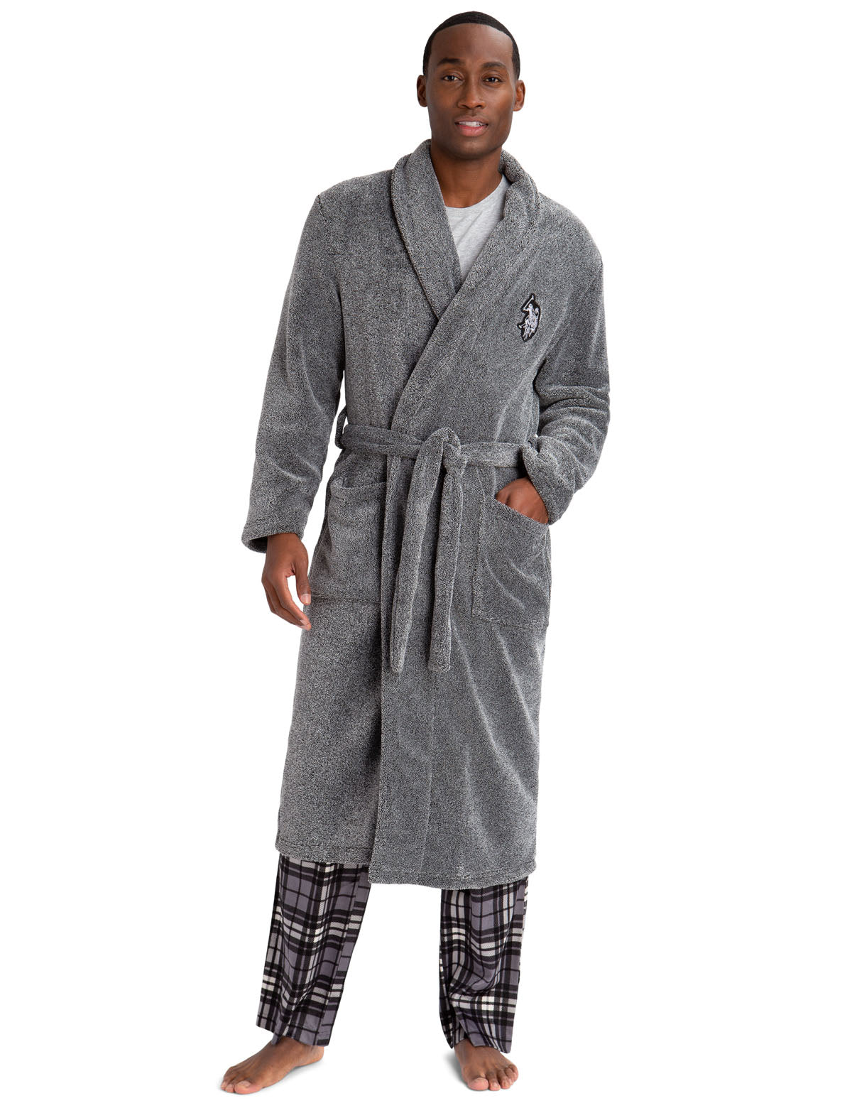 Luxury Marled Plush Robe – Soft & Cozy Bathrobe