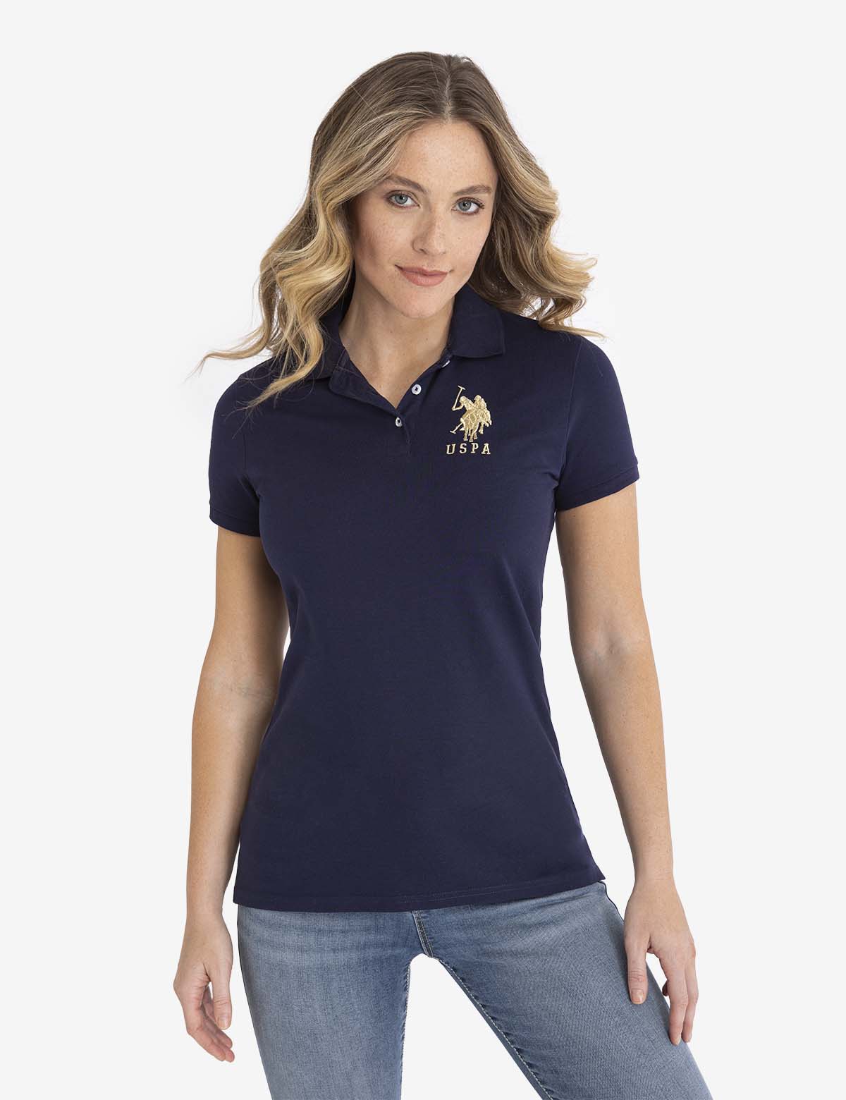 USPA Metallic Print Men's Polo Shirt