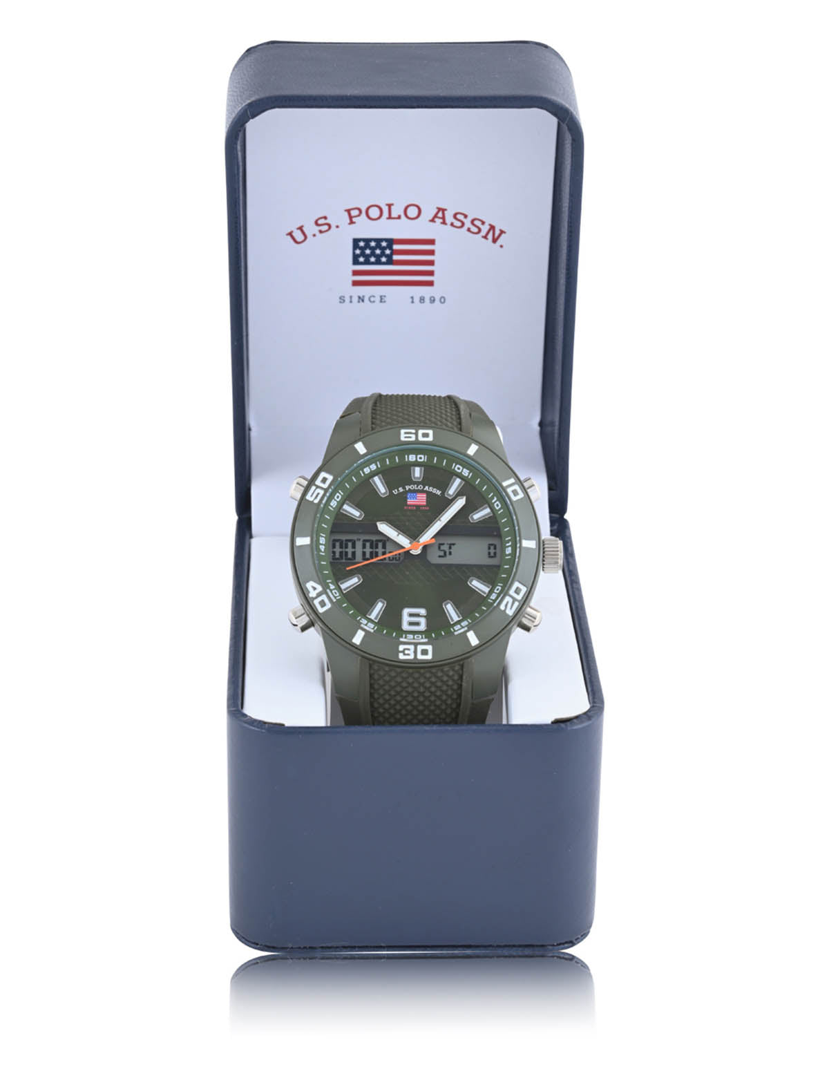 Ana Digital Sports Watch for Men with Green Strap