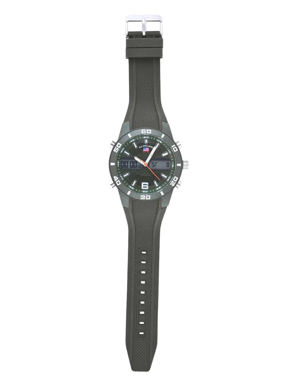 Ana Digital Sports Watch for Men with Green Strap