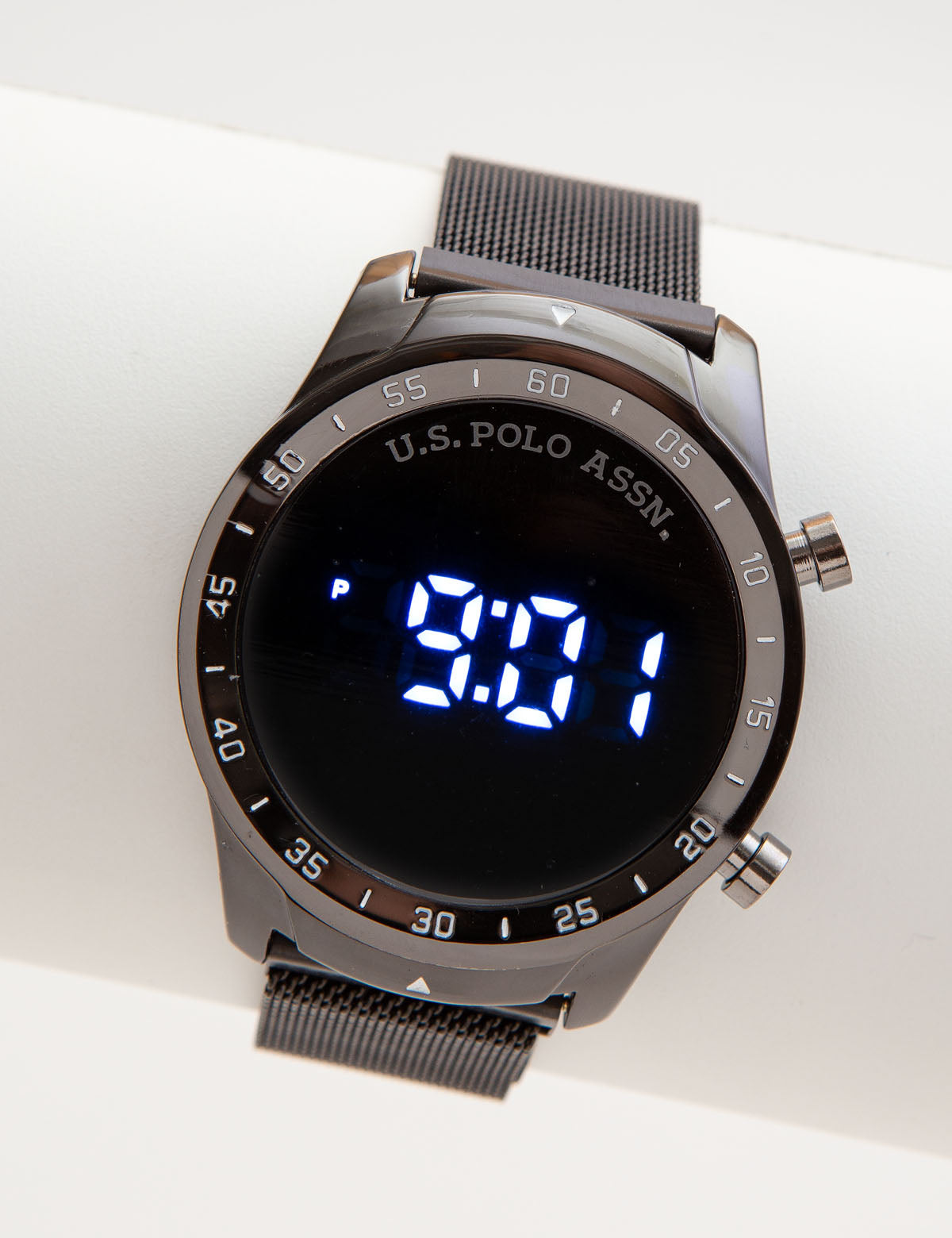Men's LED Digital Watch with Mesh Strap