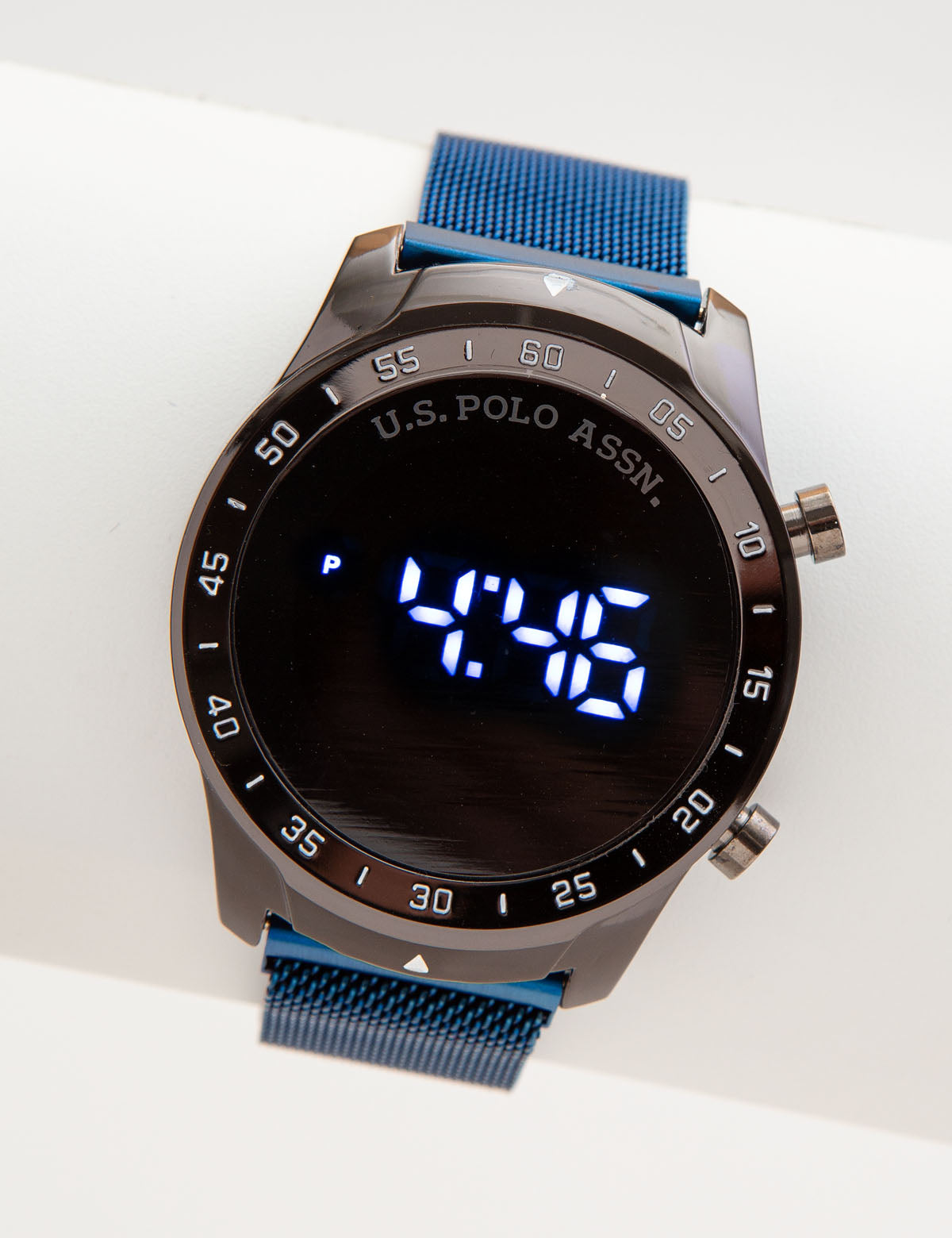 Men's LED Digital Watch with Mesh Strap