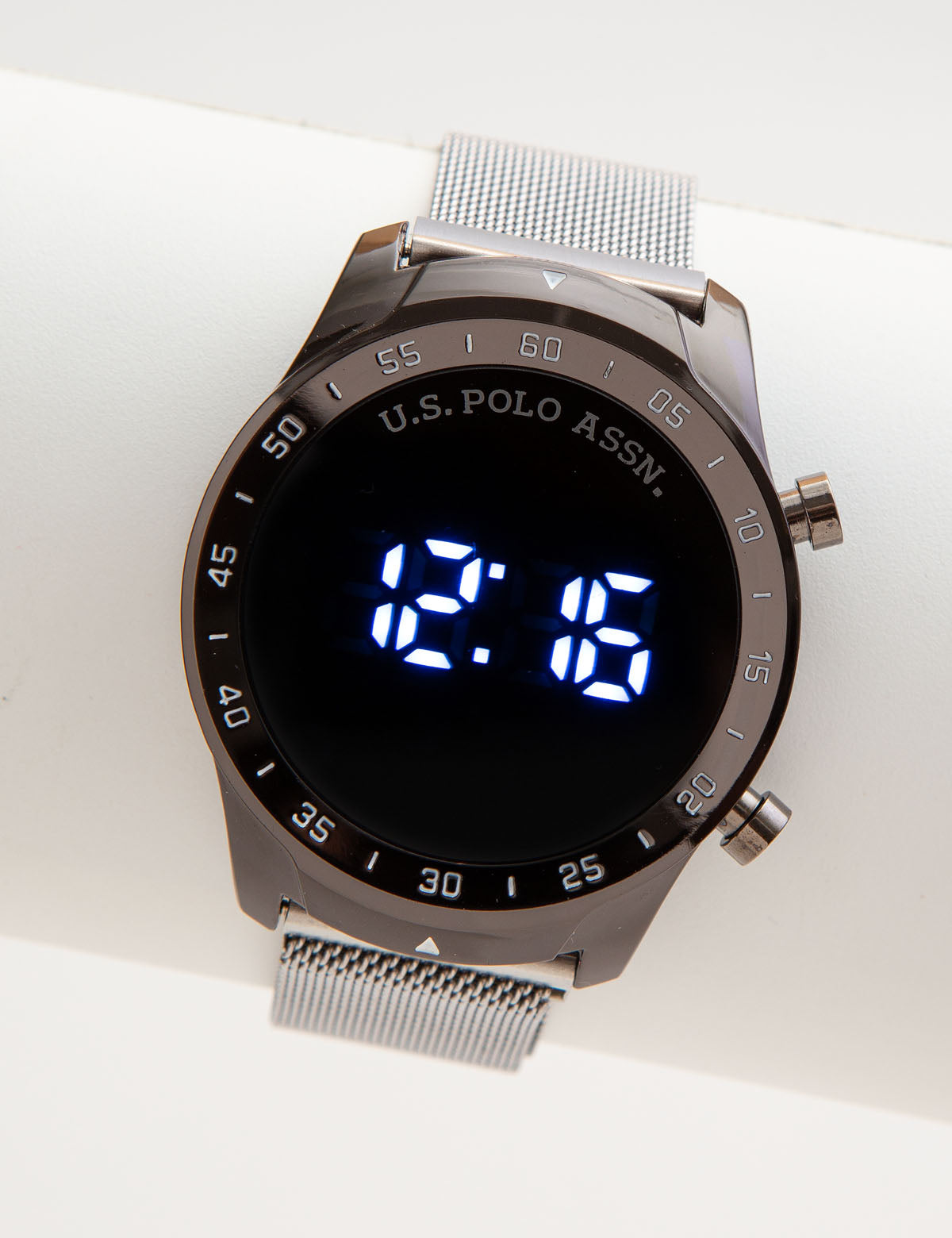 Men's LED Digital Watch with Mesh Strap