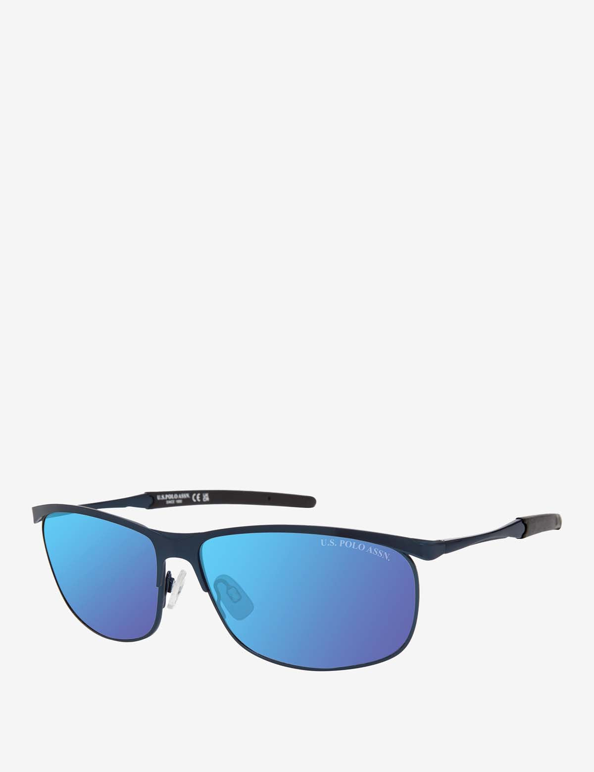 Men's Rectangular Metal Sport Sunglasses