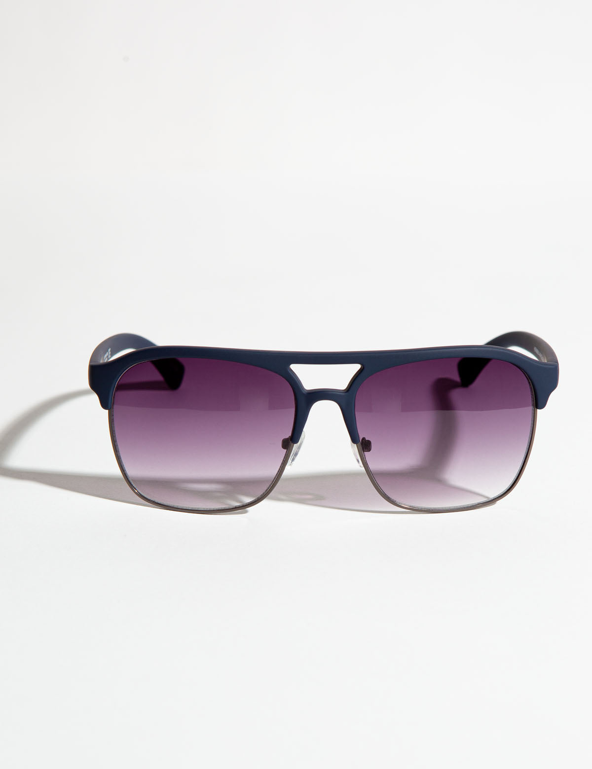 Men's Aviator Sunglasses - Matte Black & Grey Silver, UV Protection
