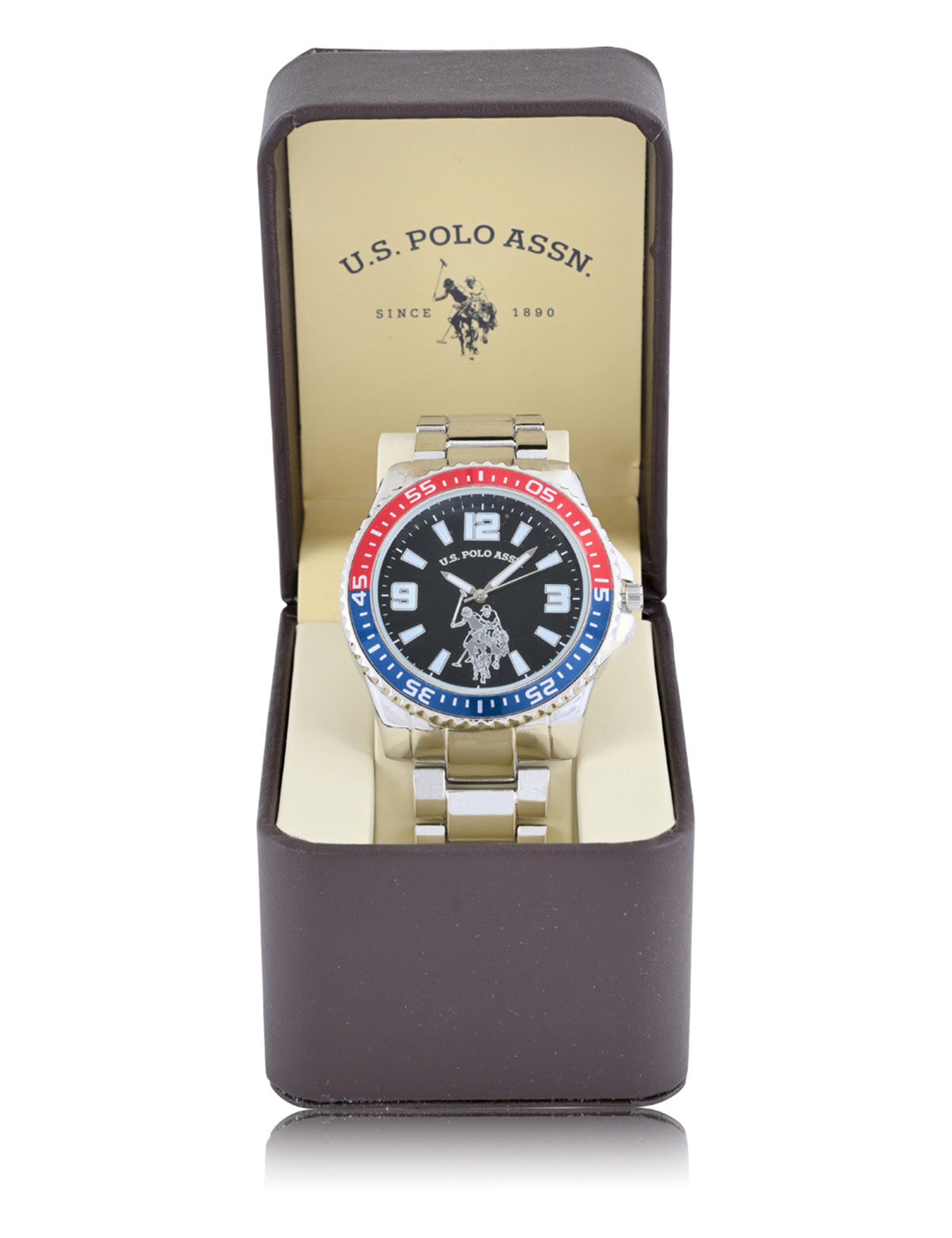 Men's Red and Blue Link Bracelet Watch – Signature Style