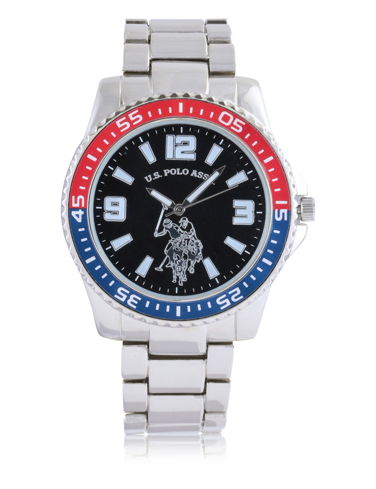 Men's Red and Blue Link Bracelet Watch – Signature Style