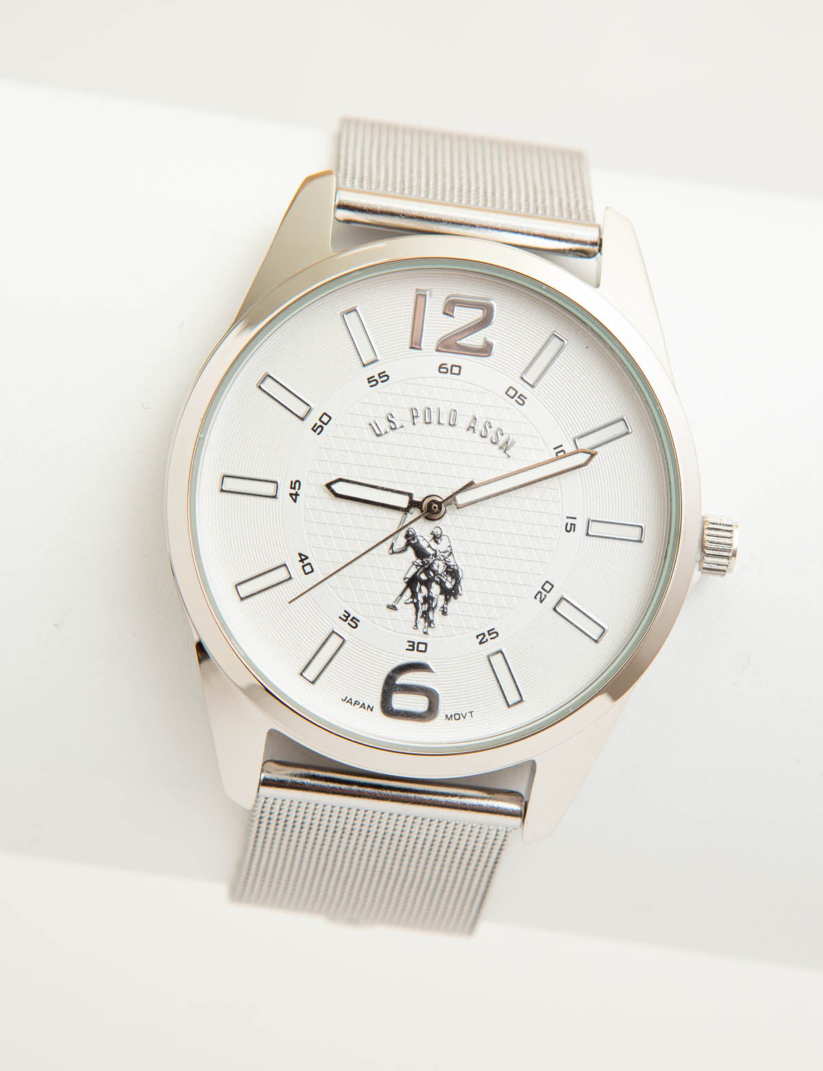 Men's Silver Mesh Strap Dress Watch – Elegant & Stylish