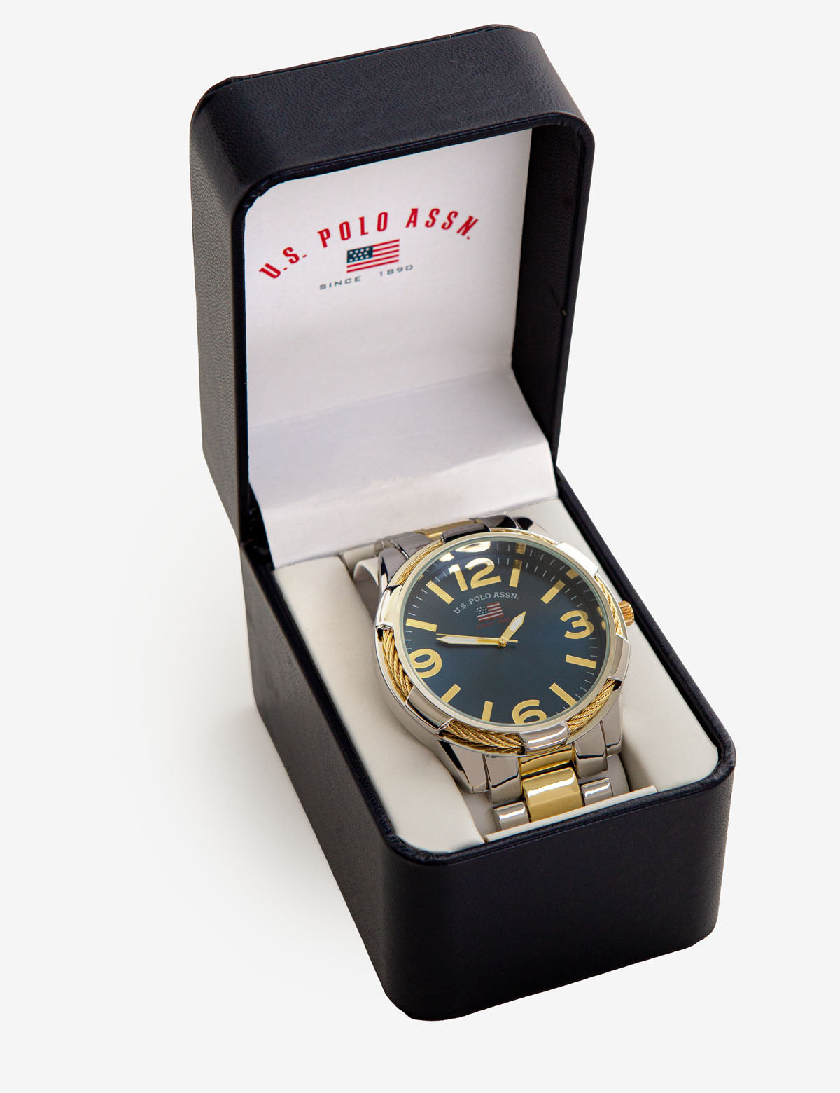 Men's Two-Tone Rope Bezel Bracelet Watch