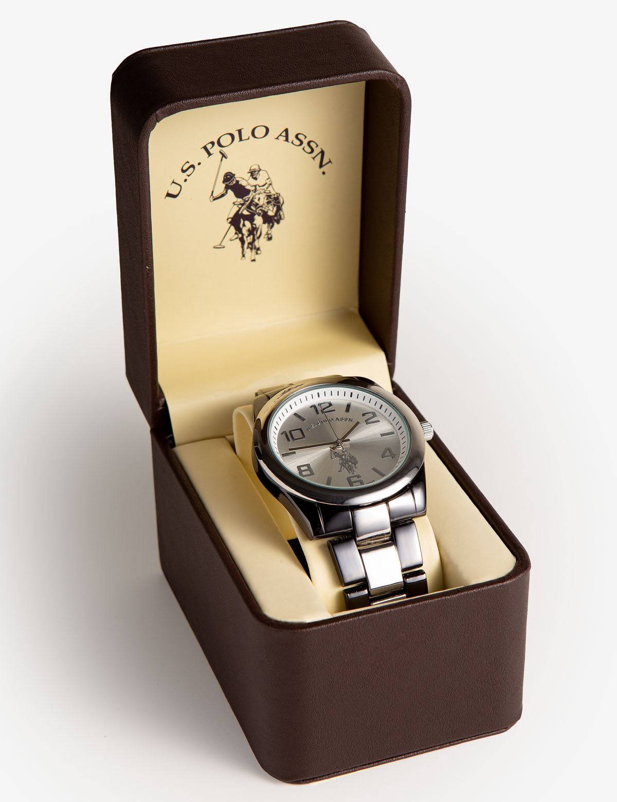 Men's U.S. Polo Assn Two-Tone Gunmetal & Silver Watch