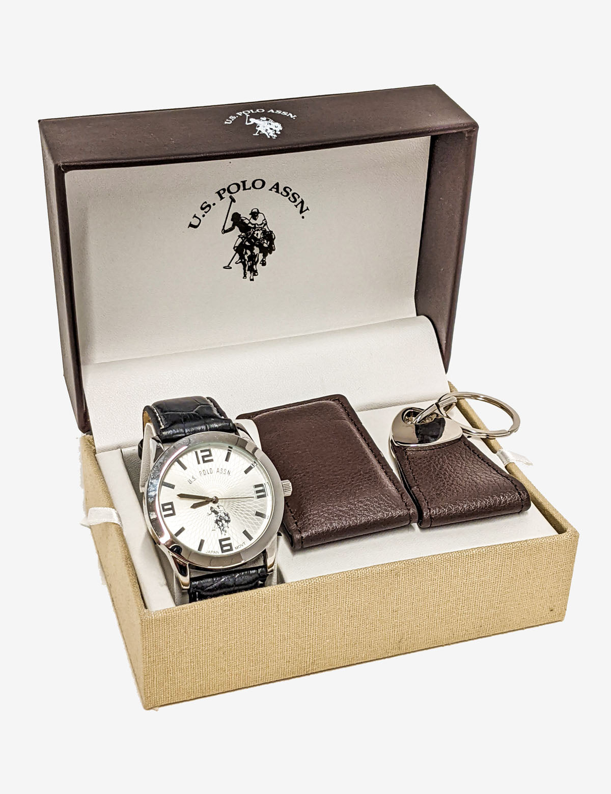 Men's Luxury Watch, Keychain & Money Clip Gift Set