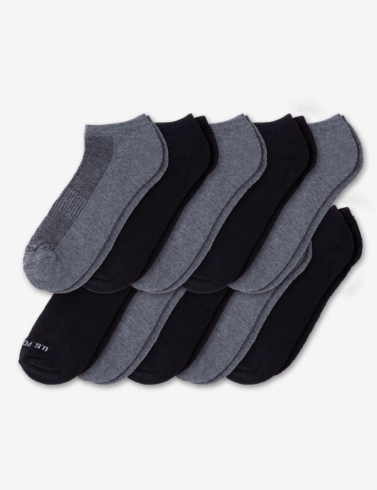 Men's 10-Pack Performance Low Cut Socks - Breathable & Moisture Wicking